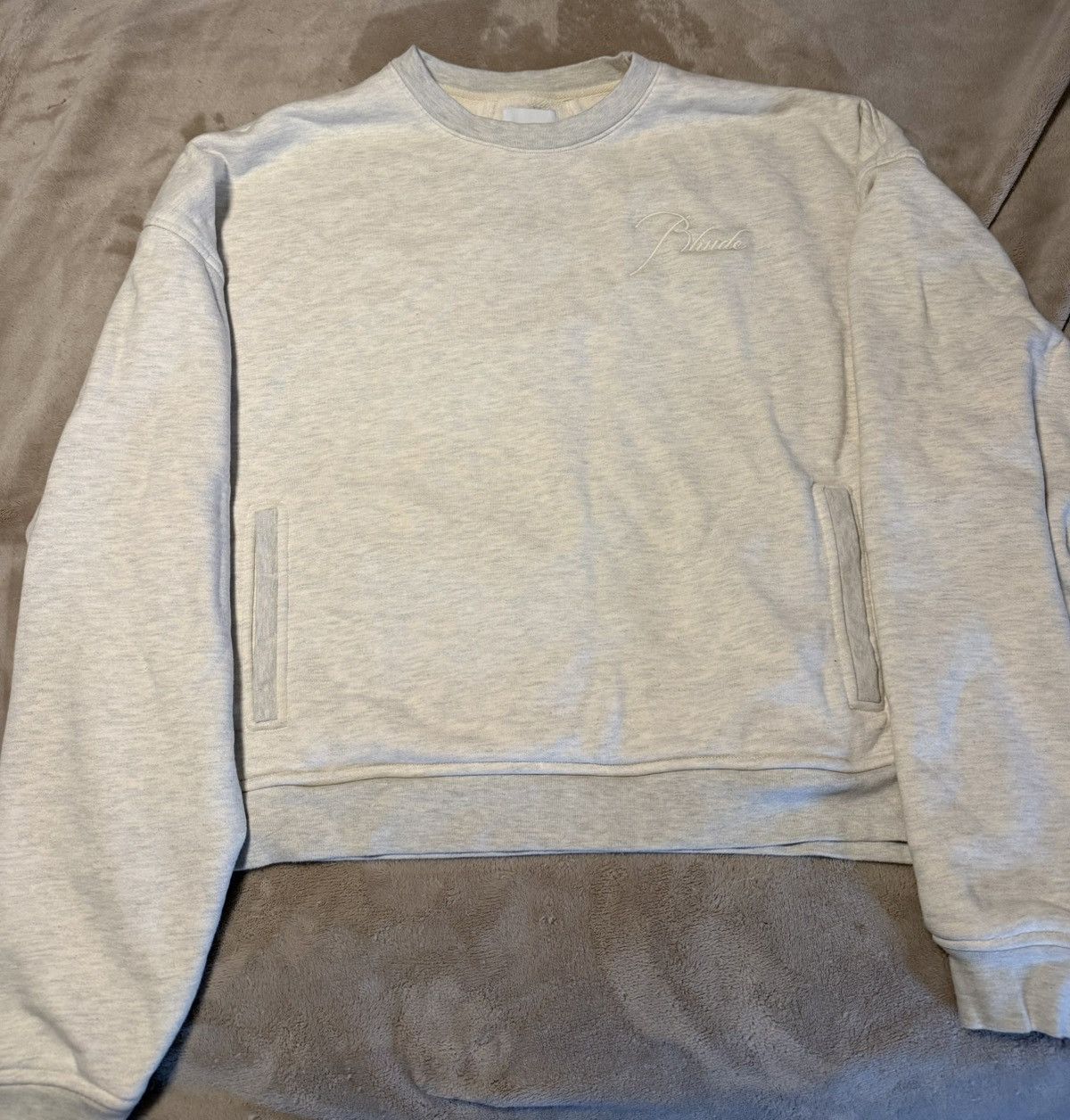 Rhude RHUDE beige crewneck Size M Size US M / EU 48-50 / 2 - 2 Thumbnail