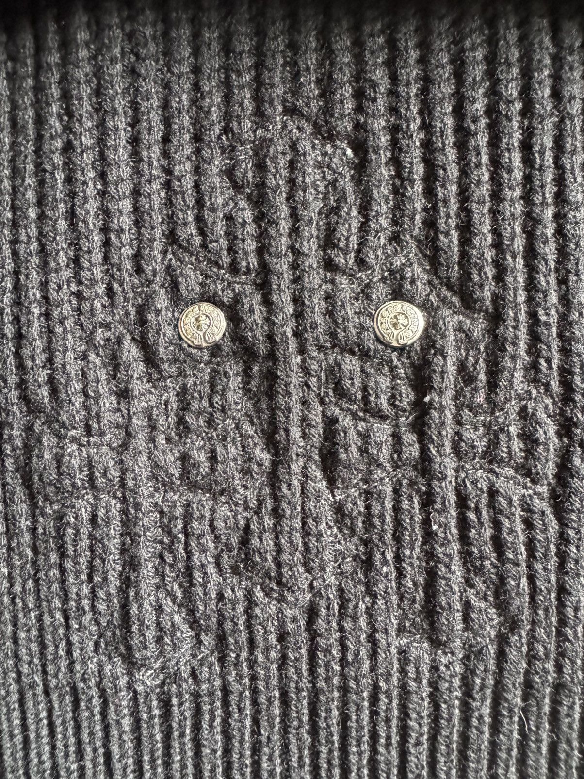Chrome Hearts CHROME HEARTS Black Cashmere Knit Sweater Size US L / EU 52-54 / 3 - 4 Thumbnail