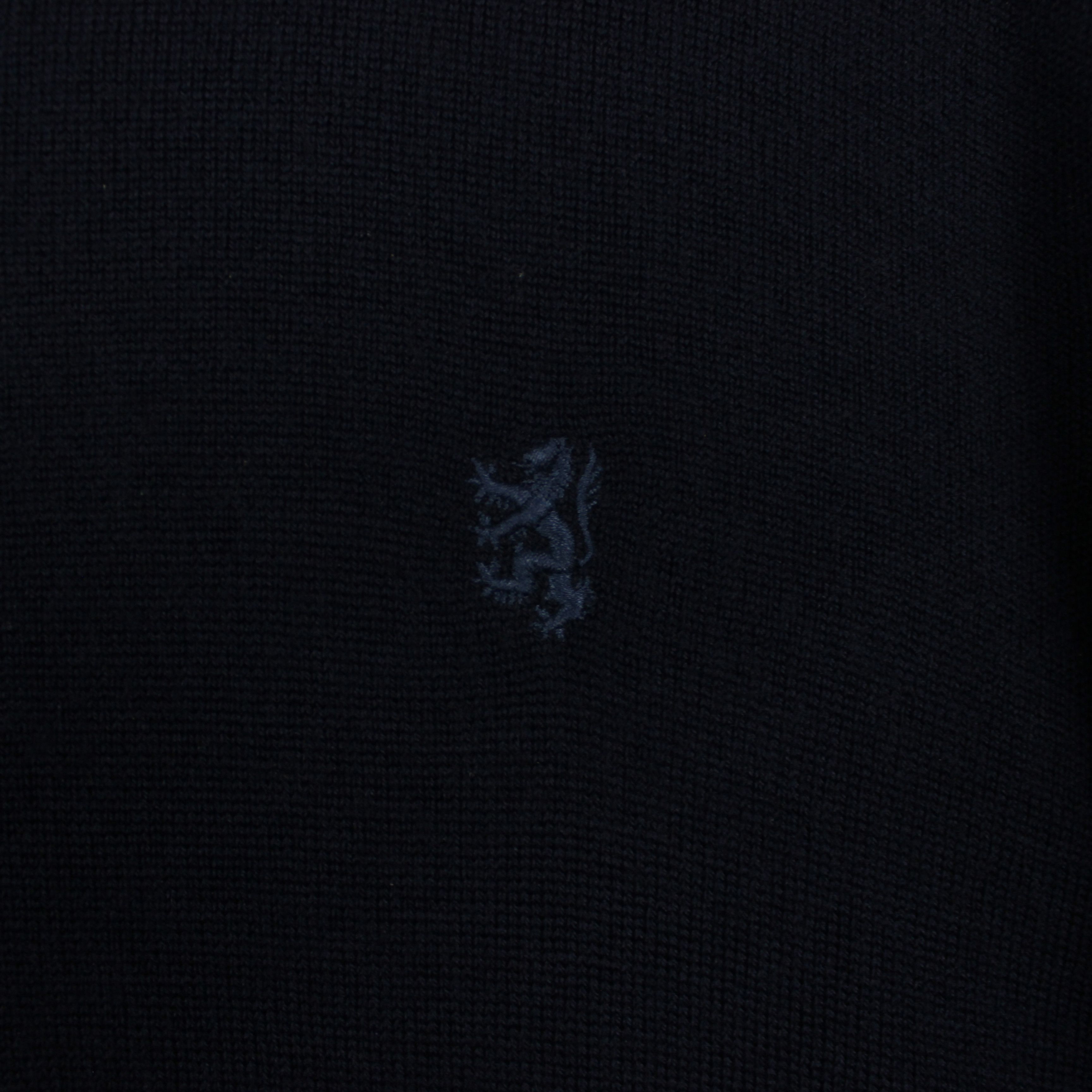 Pringle Of Scotland Pringle Of Scotland sweater zip navy blue merino wool M L Size US L / EU 52-54 / 3 - 4 Thumbnail