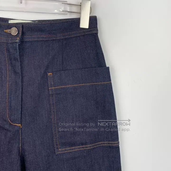 Fendi Fendi Dark Blue Cotton Denim Wide Leg Pants Size 27" / US 4 / IT 40 - 3 Thumbnail