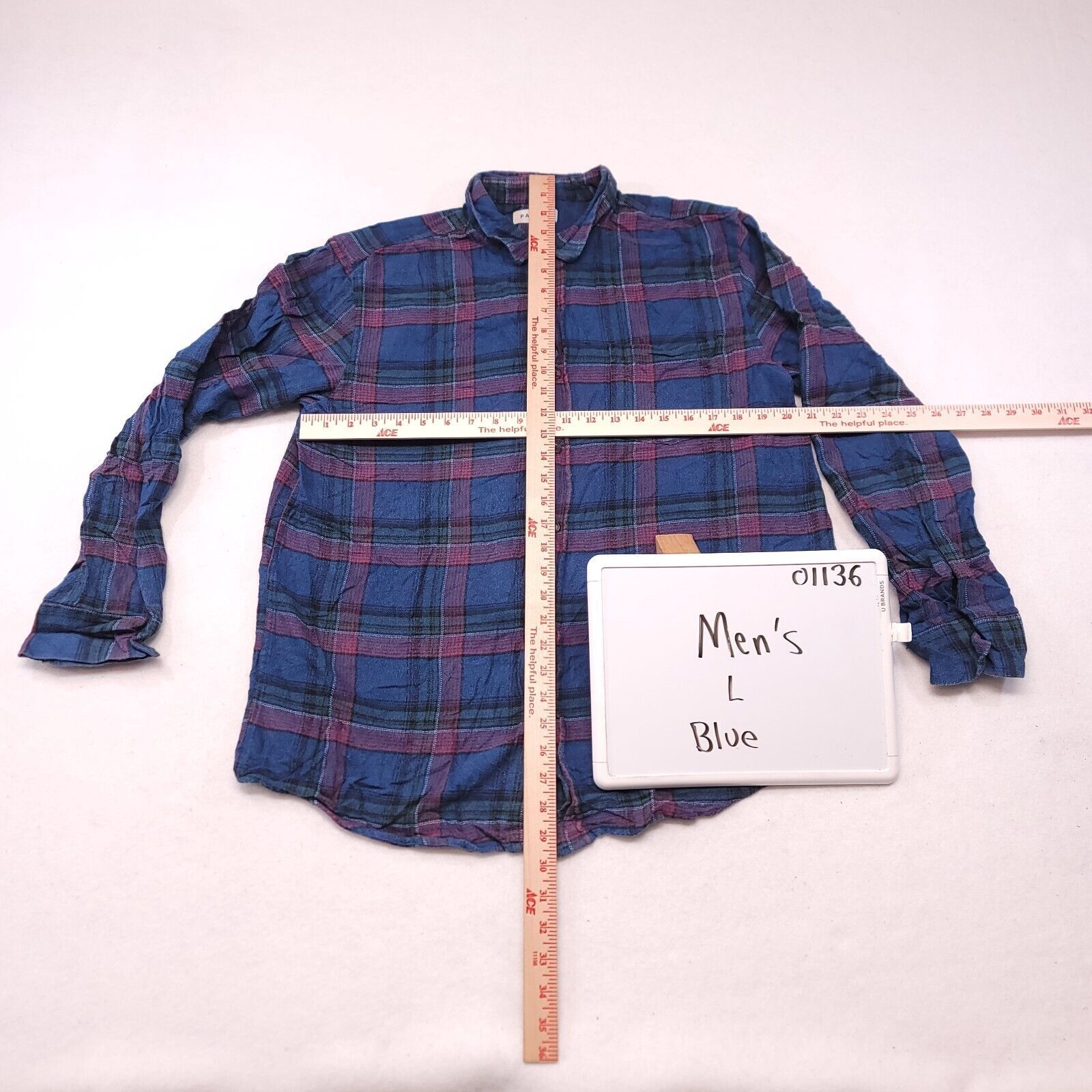 Pacsun PacSun Madras Flannel Button Up Shirt Mens Size Large L Blue Size US L / EU 52-54 / 3 - 6 Thumbnail