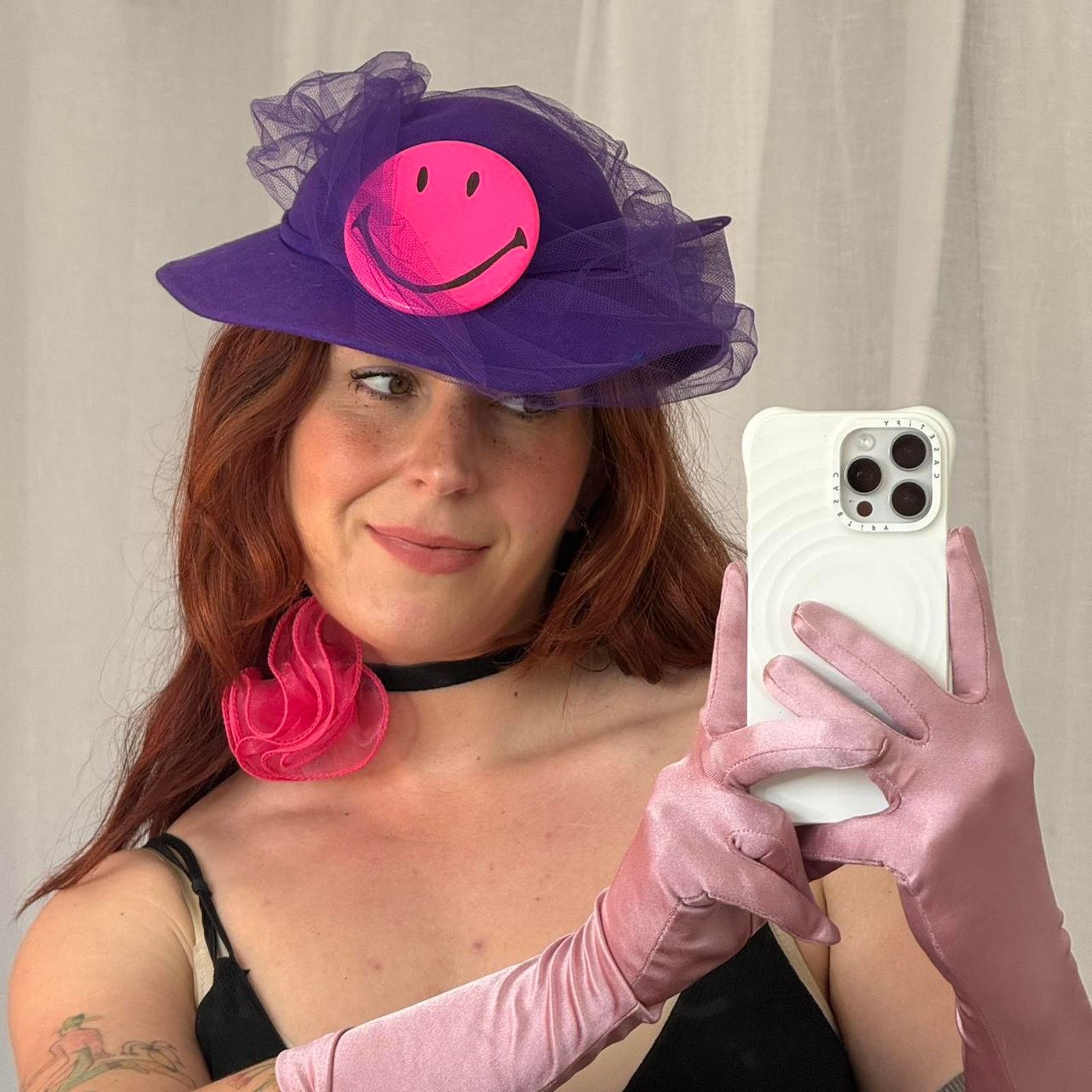 Other ✶ vintage 80s purple wool fascinator hat ✶ Size ONE SIZE - 1 Thumbnail