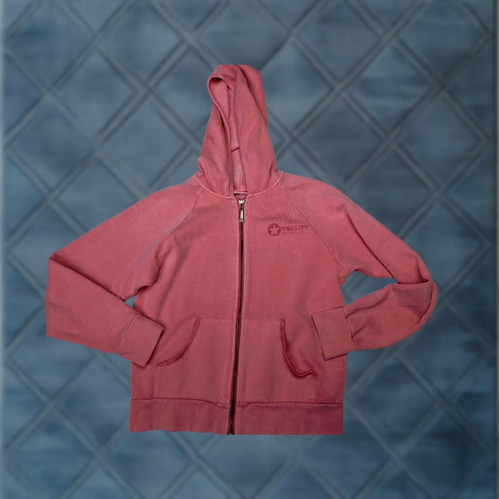 Gloria Vanderbilt Gloria Vanderbilt Sport Womens S Pink Full Zip Track Jacket Pocket Hoodie Jacket Size S / US 4 / IT 40 - 1 Thumbnail