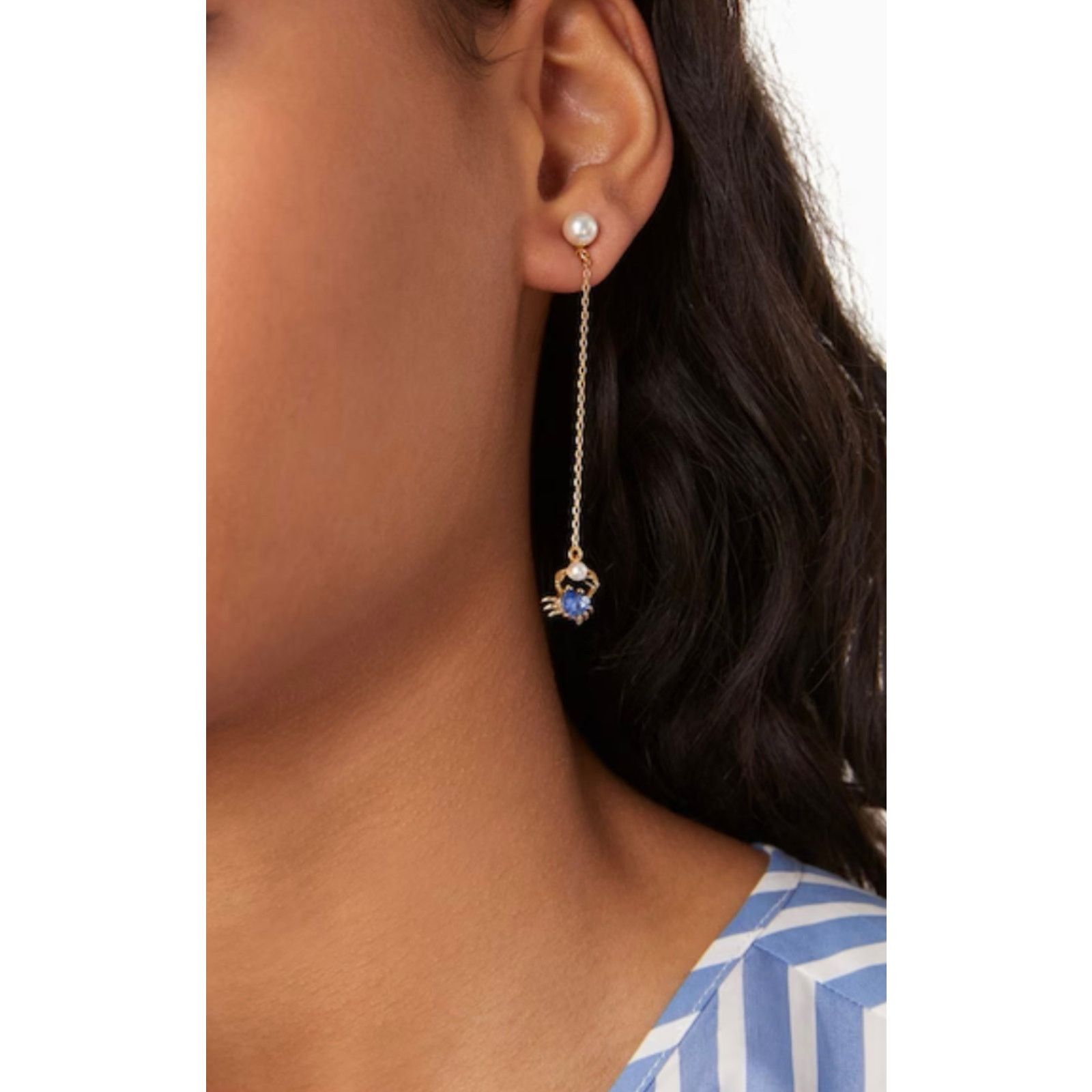 Kate Spade Kate Spade Sea Star Crab Linear Earrings Blue New Size ONE SIZE - 3 Thumbnail