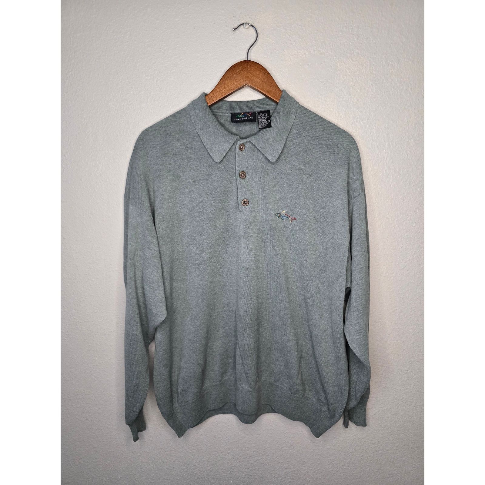 Greg Norman Greg Norman Sweatshirt Golf Polo XL Gray Long Sleeve Sweater Size US XL / EU 56 / 4 - 1 Thumbnail