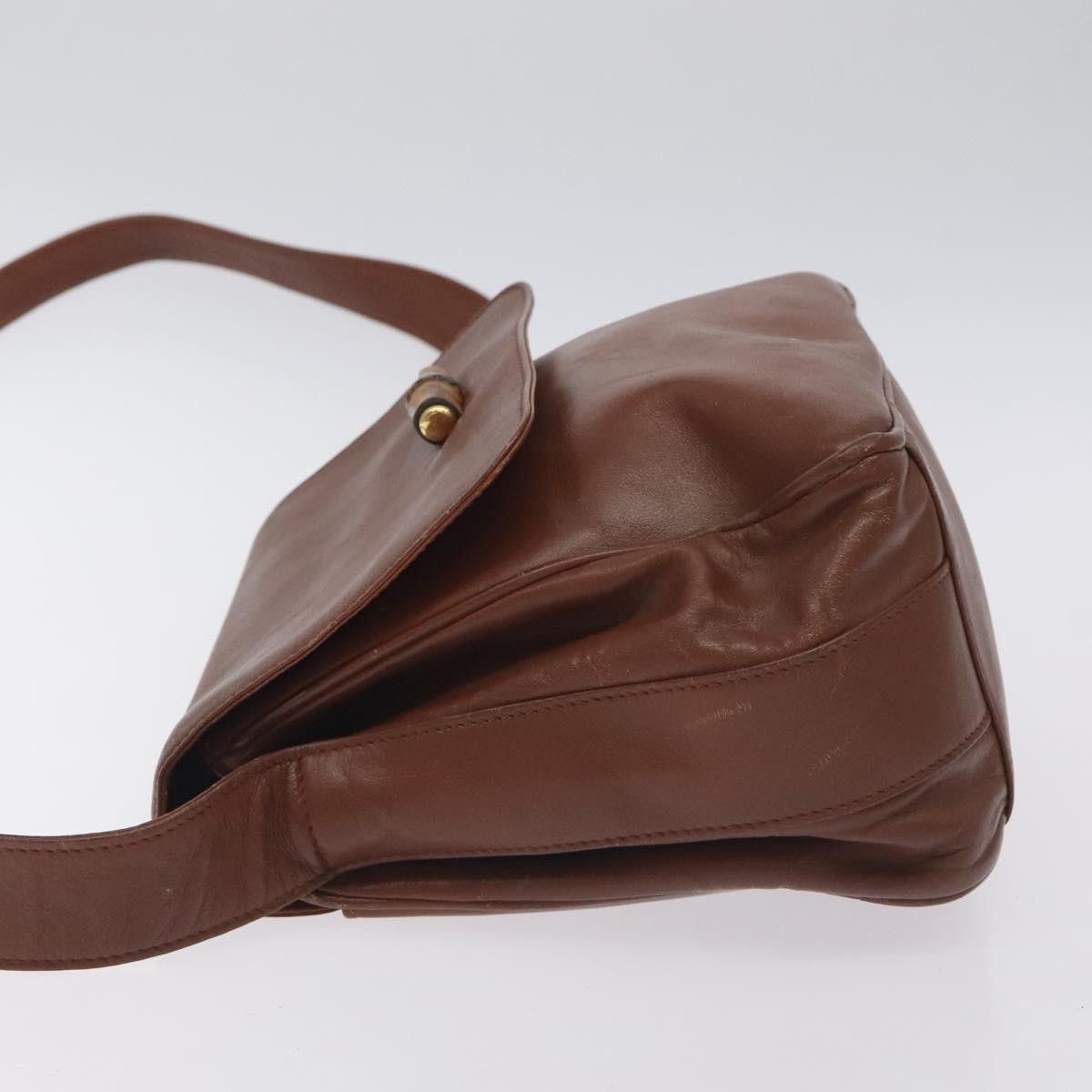 Gucci GUCCI Bamboo Shoulder Bag Leather Brown Gold 001 14 001 14 Size ONE SIZE - 5 Thumbnail
