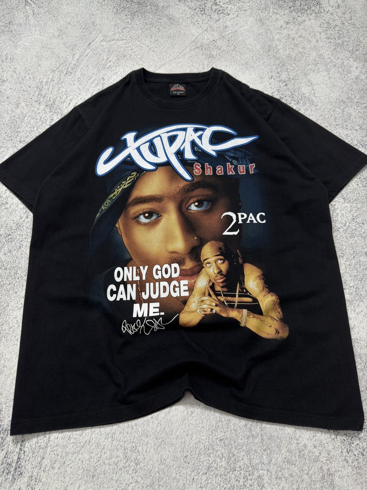 Rap Tees Vintage 90s Tupac Shakur 2Pac Only God Can Judge Me T-Shirt Size US XL / EU 56 / 4 - 4 Thumbnail