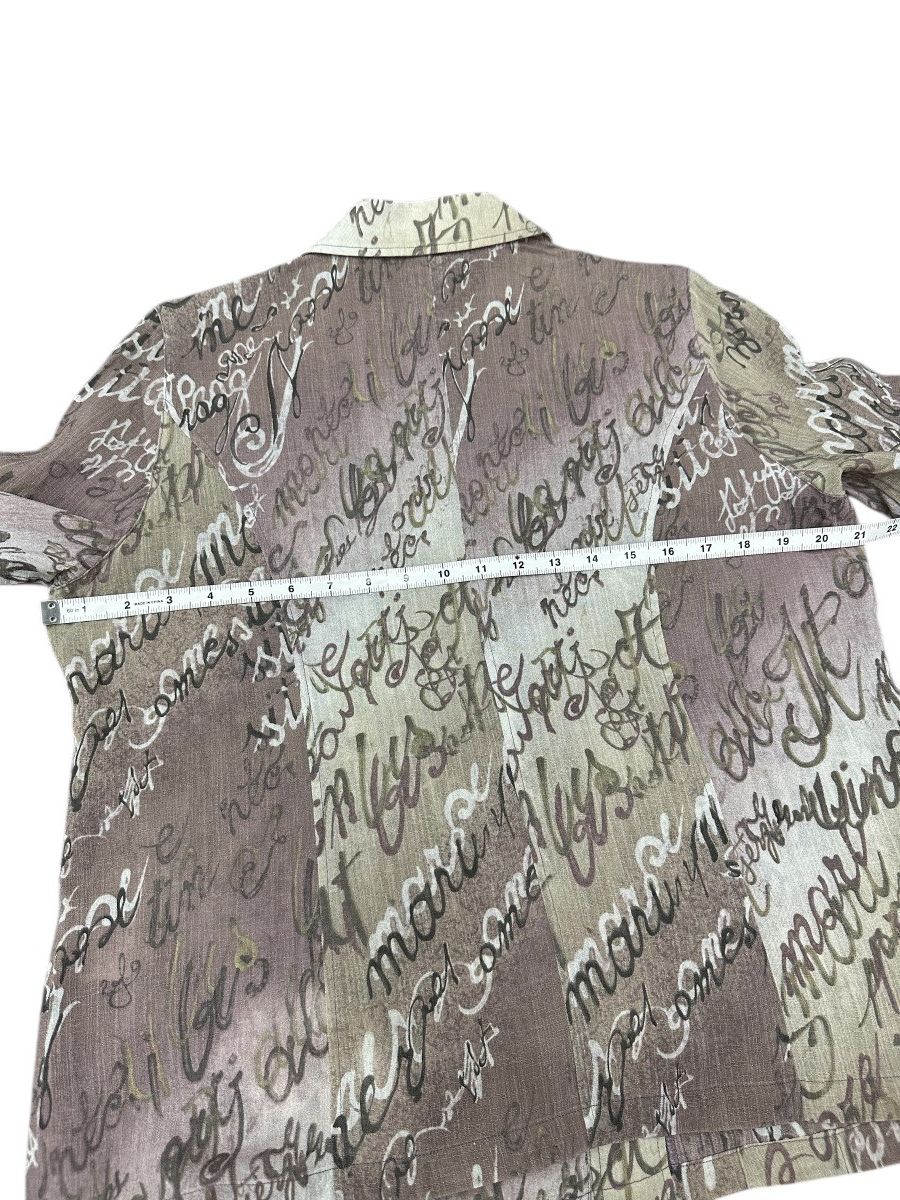 Issey Miyake 2000s DIANE ABSTRACT QUOTES AOP ISSEY MIYAKE STYLE SHIRT Size US L / EU 52-54 / 3 - 11 Thumbnail