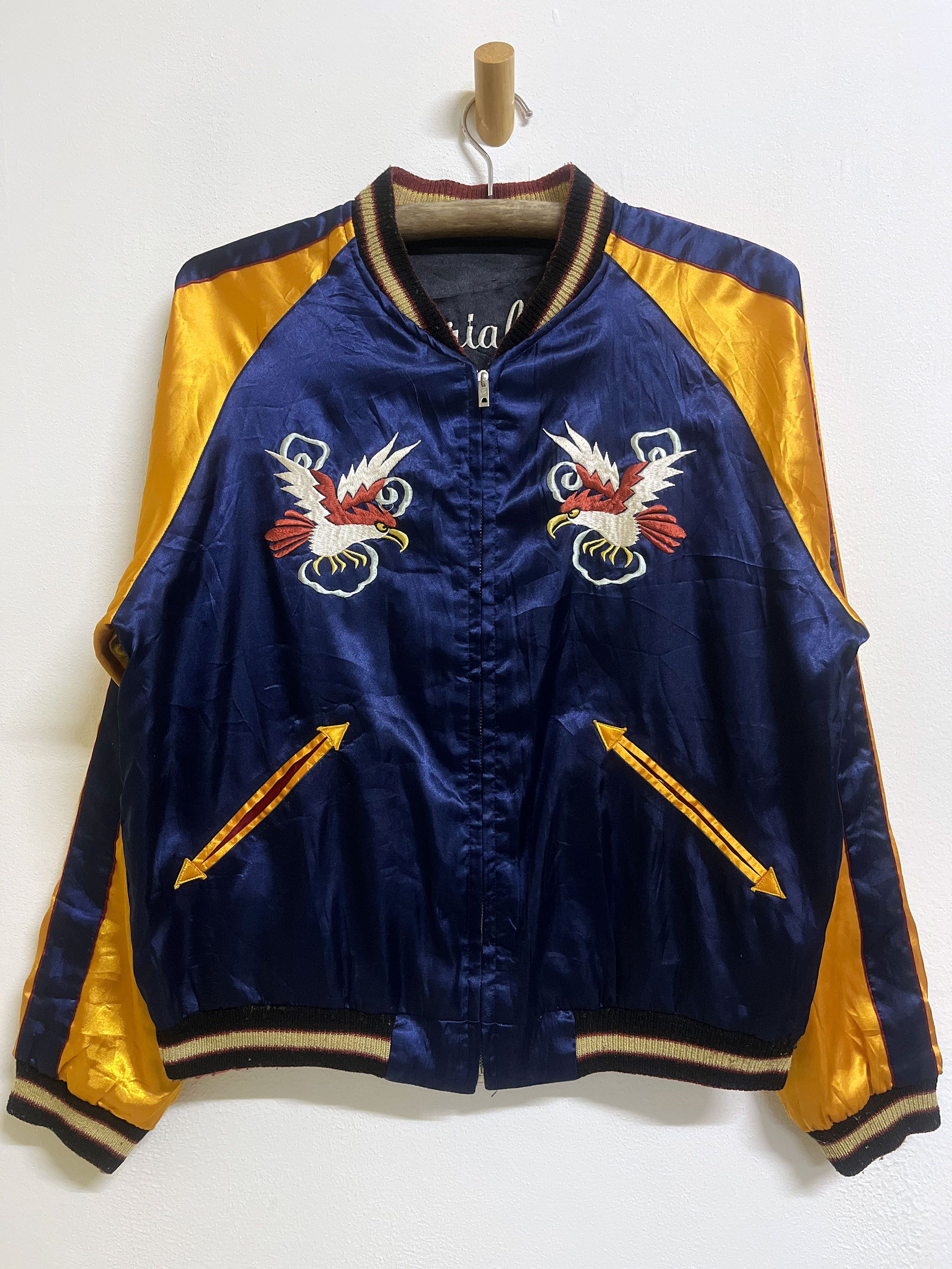 Japanese Brand Reversible Toyo Enterprises Sukajan Flight Jacket Size US L / EU 52-54 / 3 - 4 Thumbnail
