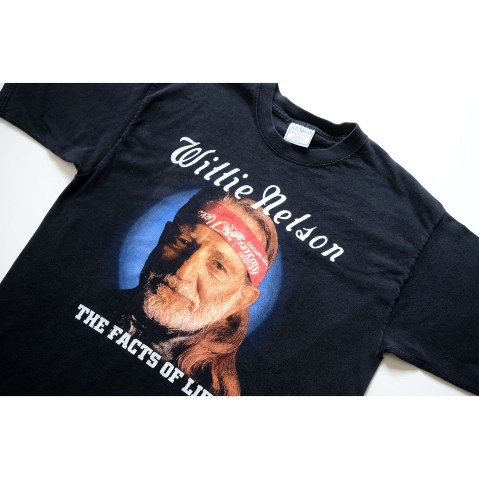 Alife VINTAGE Willie Nelson VTG Y2K 90s USA MADE THE FACTS OF LIFE COUNTRY MUSIC T SHIRT SZ L Men's Black Cotton Short Sleeve Crew Neck 90s Music Size US L / EU 52-54 / 3 - 5 Thumbnail