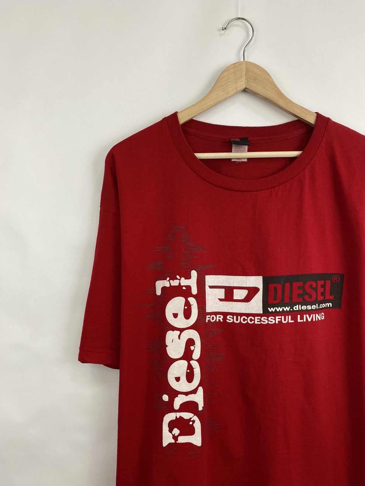 Diesel 🇺🇸 Vintage 90s Diesel Big logo T-Shirt Retro Rare Y2K Hype Size US XXL / EU 58 / 5 - 2 Thumbnail