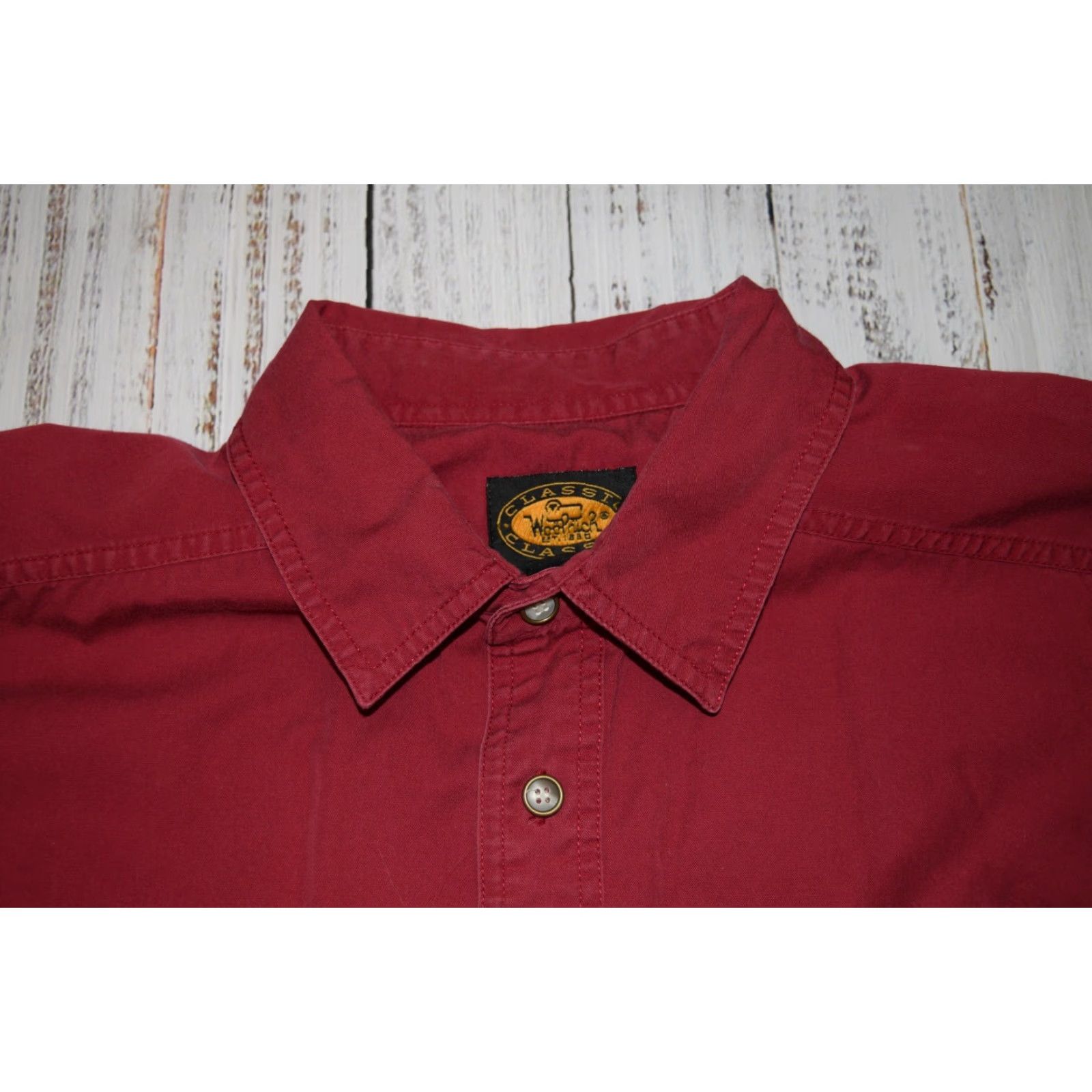 Vintage VINTAGE WOOLRICH Button-Front Shirt Mens Large Red 100% Cotton Classic Hiking Ventilated Fishing Long Sleeve Button-Up Size US L / EU 52-54 / 3 - 7 Thumbnail