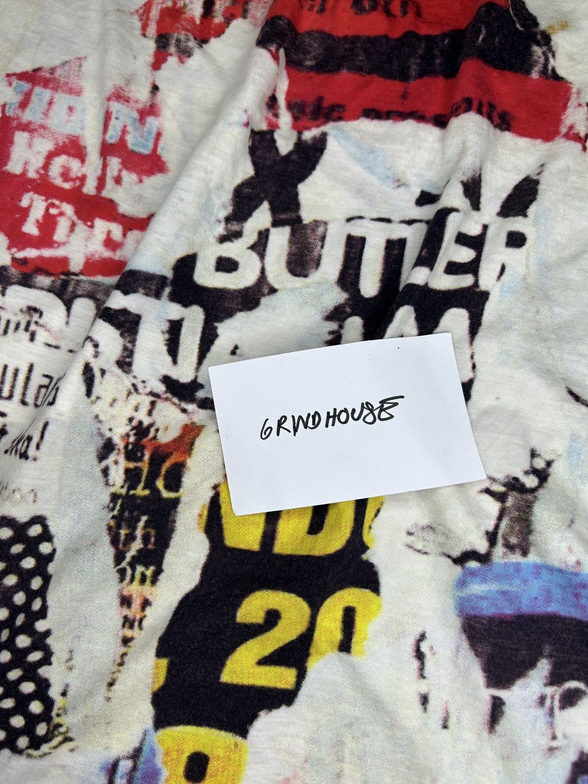 トップス hussein chalayan ss03 docking shirts Hussein Chalayan S/S 03 Wall Print Deconstructed Top | Grailed