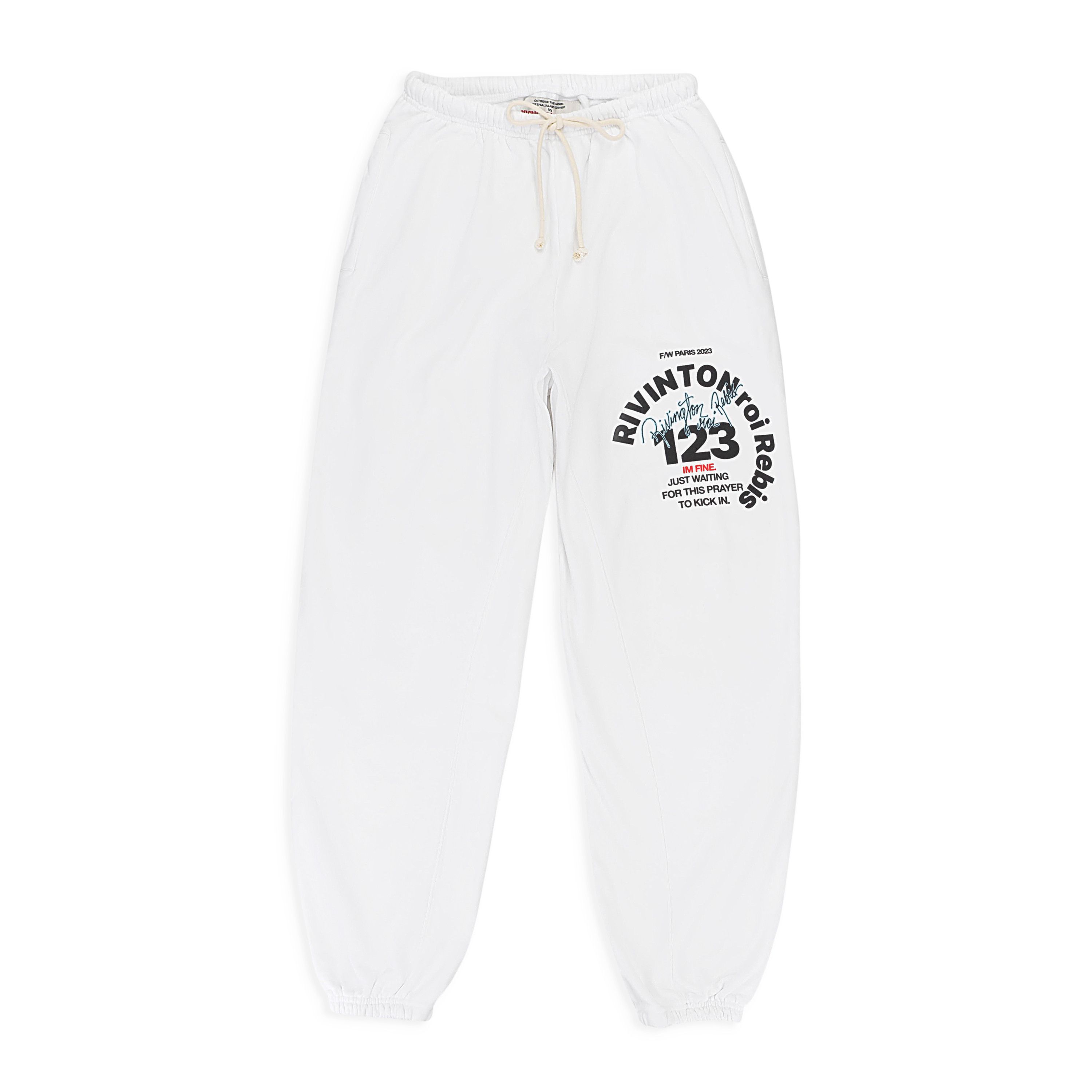 Ace Rivington Ace Rivington CVA I STILL PRAY WHITE JOGGERS SWEATPANTS SIZE 2 Size US 30 / EU 46 - 1 Thumbnail