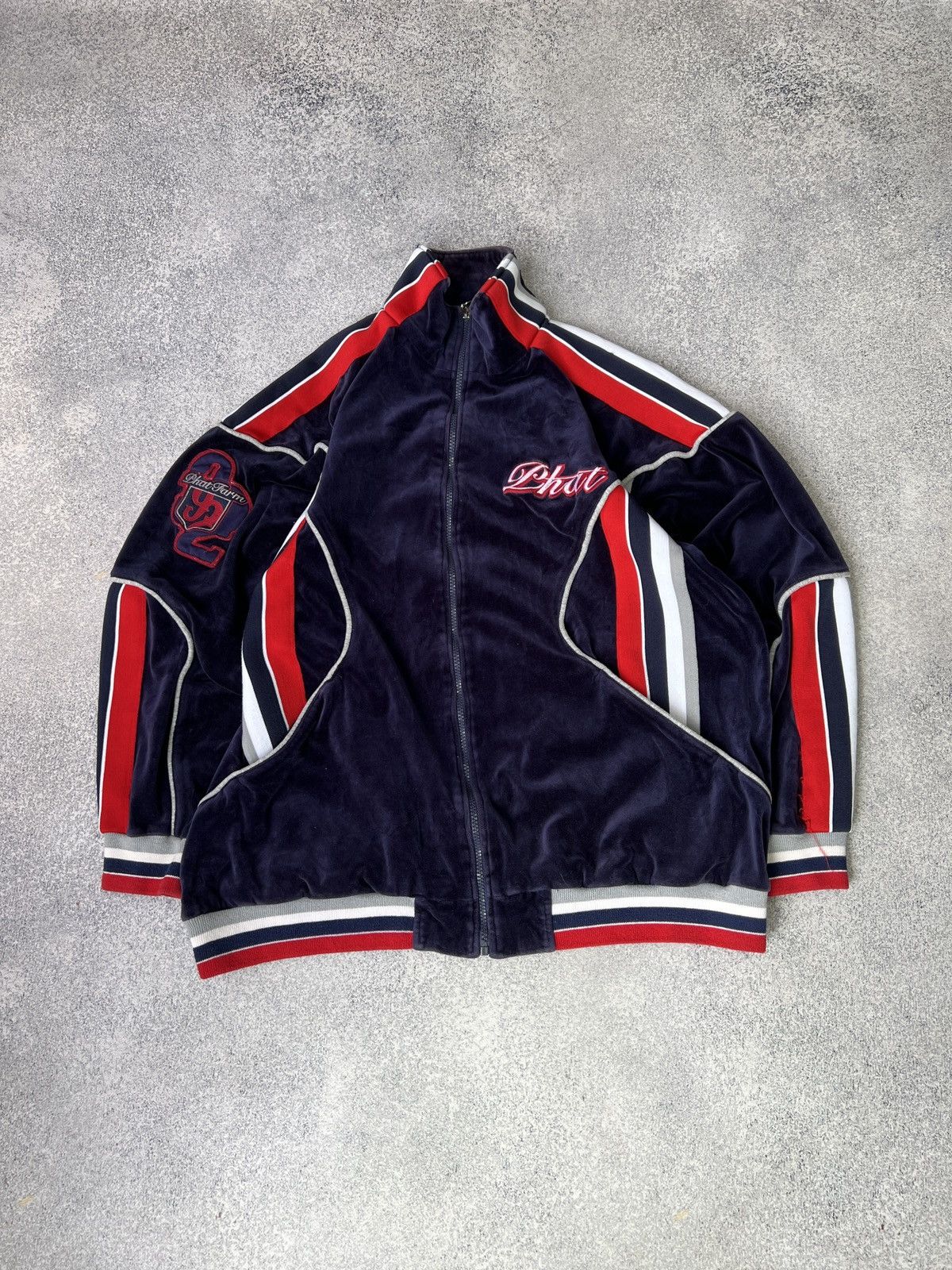 Vintage Vintage 90s Phat Farm Velour Classic Hip Hop Jacket Men’s Size US XL / EU 56 / 4 - 3 Thumbnail