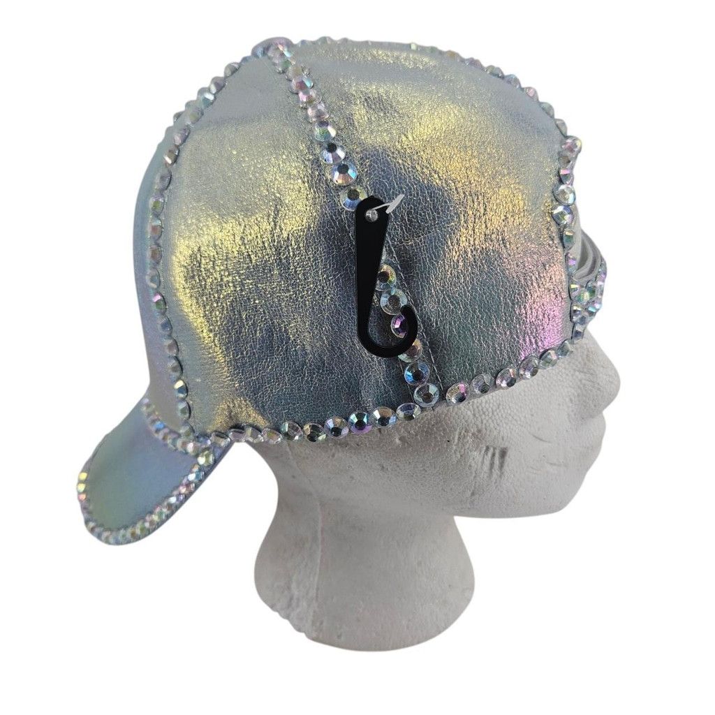 The Unbranded Brand Hand Embellished Multi-Coloured Rhinestone Ball Cap Size ONE SIZE - 2 Thumbnail