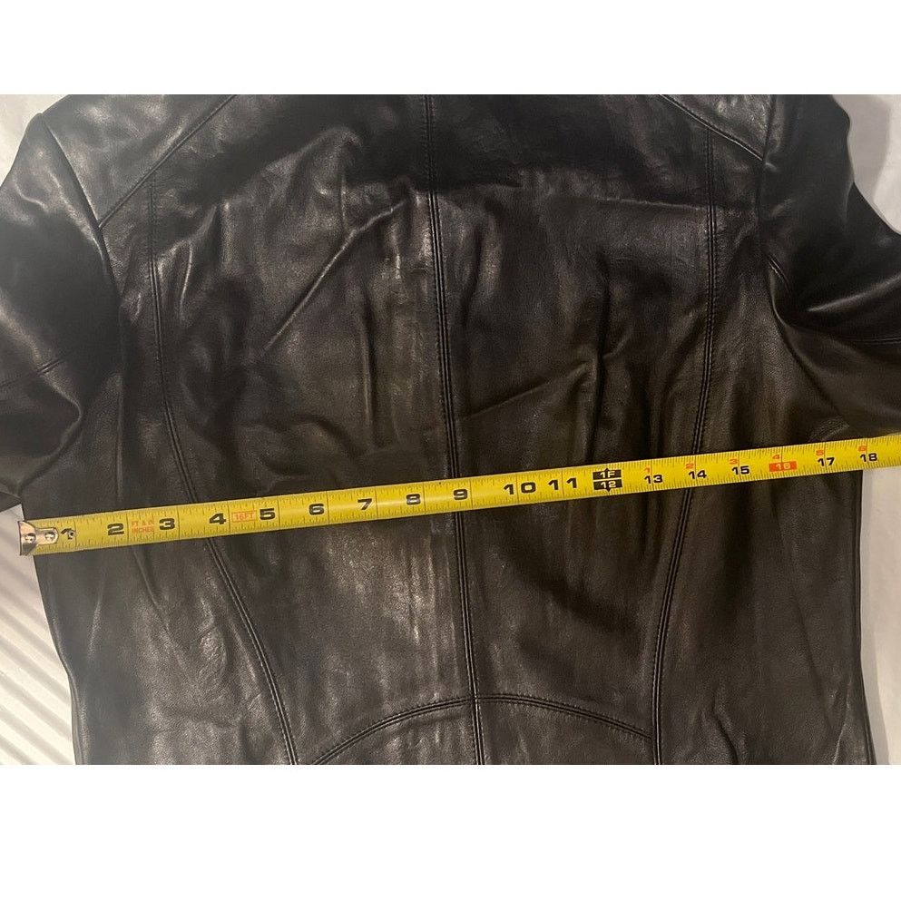 Other Black Leather Zip Front Jacket Sz. M - Sample first fit Size M / US 6-8 / IT 42-44 - 8 Thumbnail