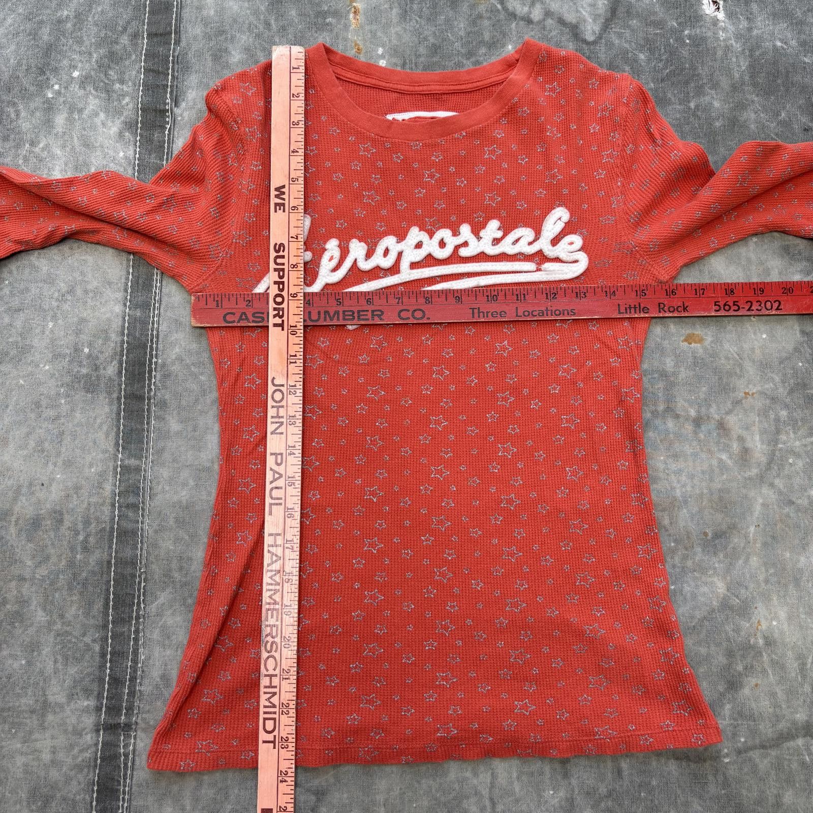 Aeropostale Vintage Y2K Aeropostale AOP Stars Cute Grunge Thermal Shirt Size M / US 6-8 / IT 42-44 - 3 Thumbnail