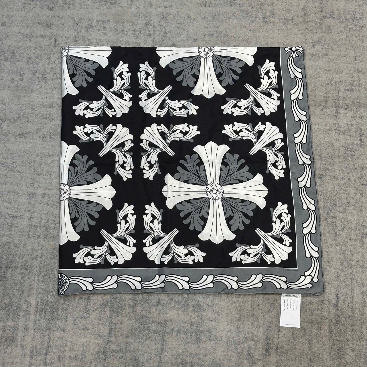 Chrome Hearts CHROME HEARTS TWILL SCARF black/gray Size ONE SIZE - 1 Thumbnail