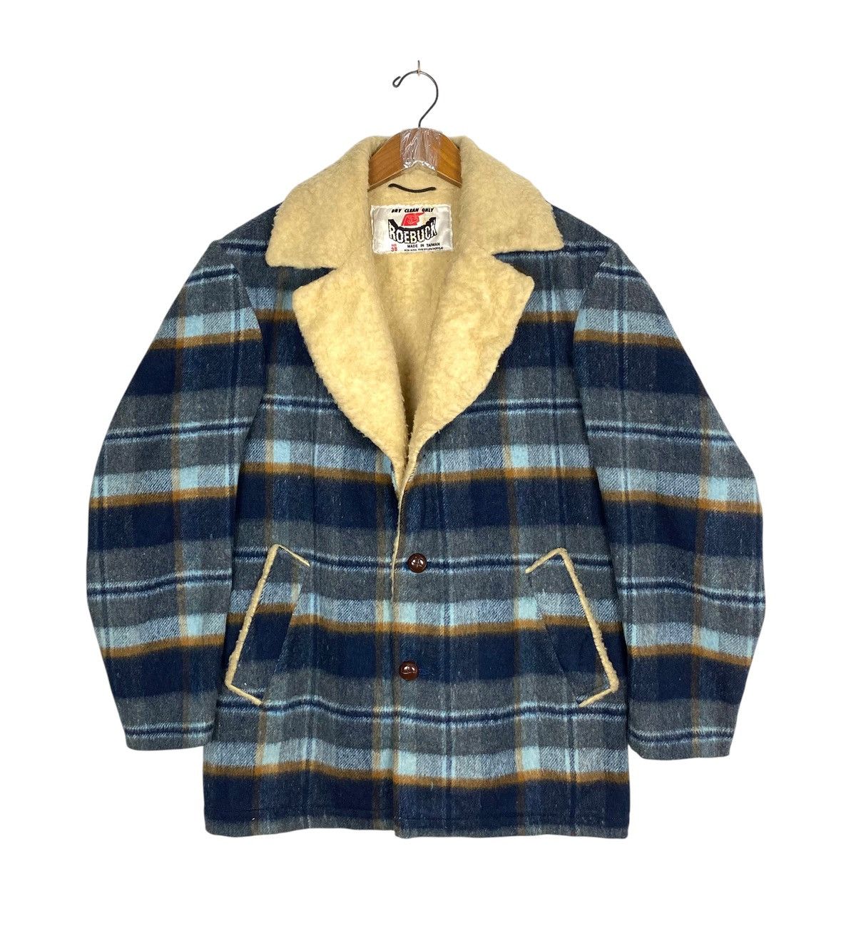 Vintage Rare‼️ Vintage Roebuck Double Collar Wool Coat Size US M / EU 48-50 / 2 - 1 Thumbnail