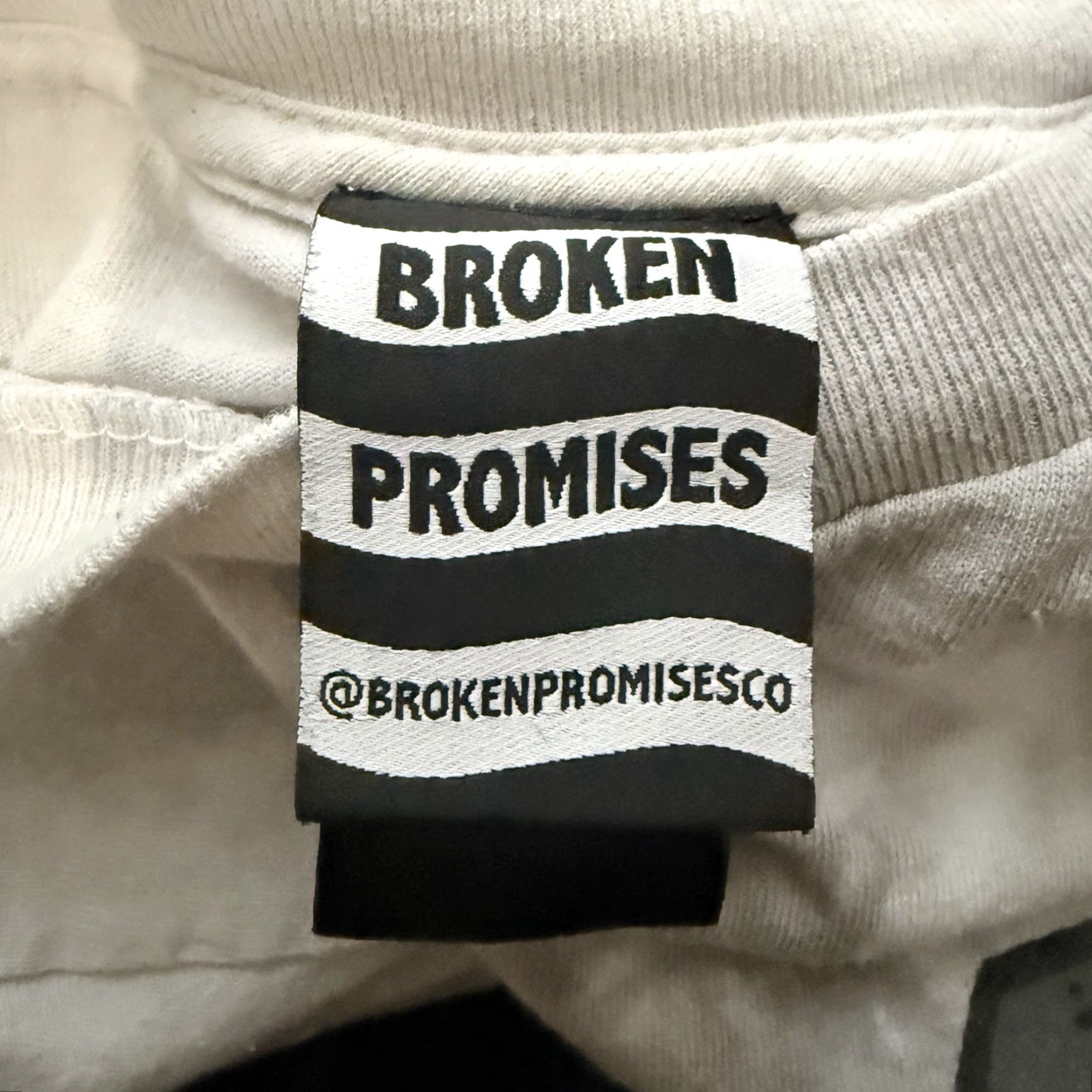 Broken Promises Co. BROKEN PROMISES Graphic Tee 100% Cotton Adult Medium Gray Mens Size US M / EU 48-50 / 2 - 5 Thumbnail