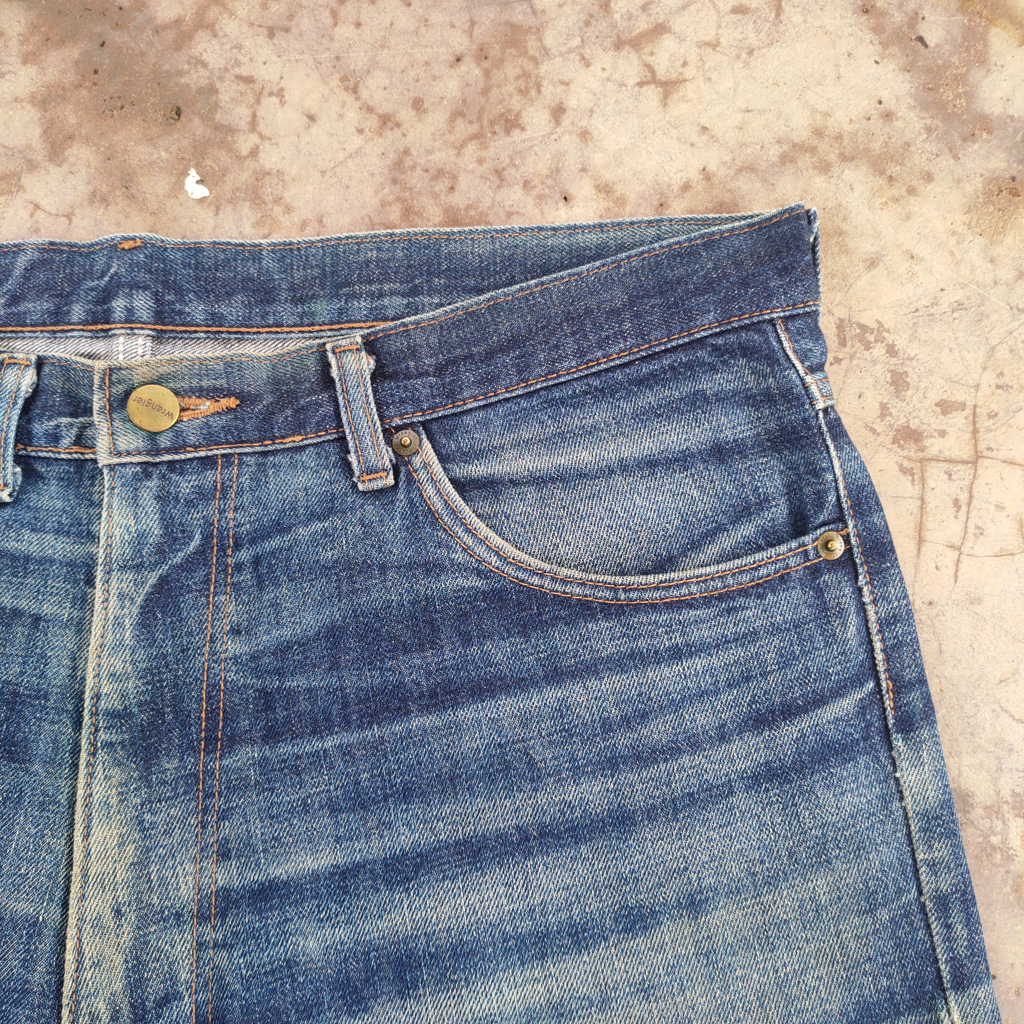 Japanese Brand vintage wrangler Faded rusty denim jeans pants Size US 38 / EU 54 - 10 Thumbnail