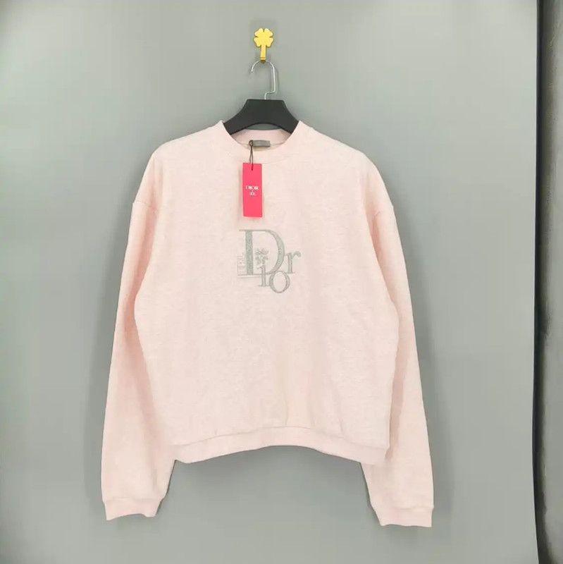 Dior Dior Men's Pink Cotton Sweatshirt 0089 Size US M / EU 48-50 / 2 - 1 Thumbnail