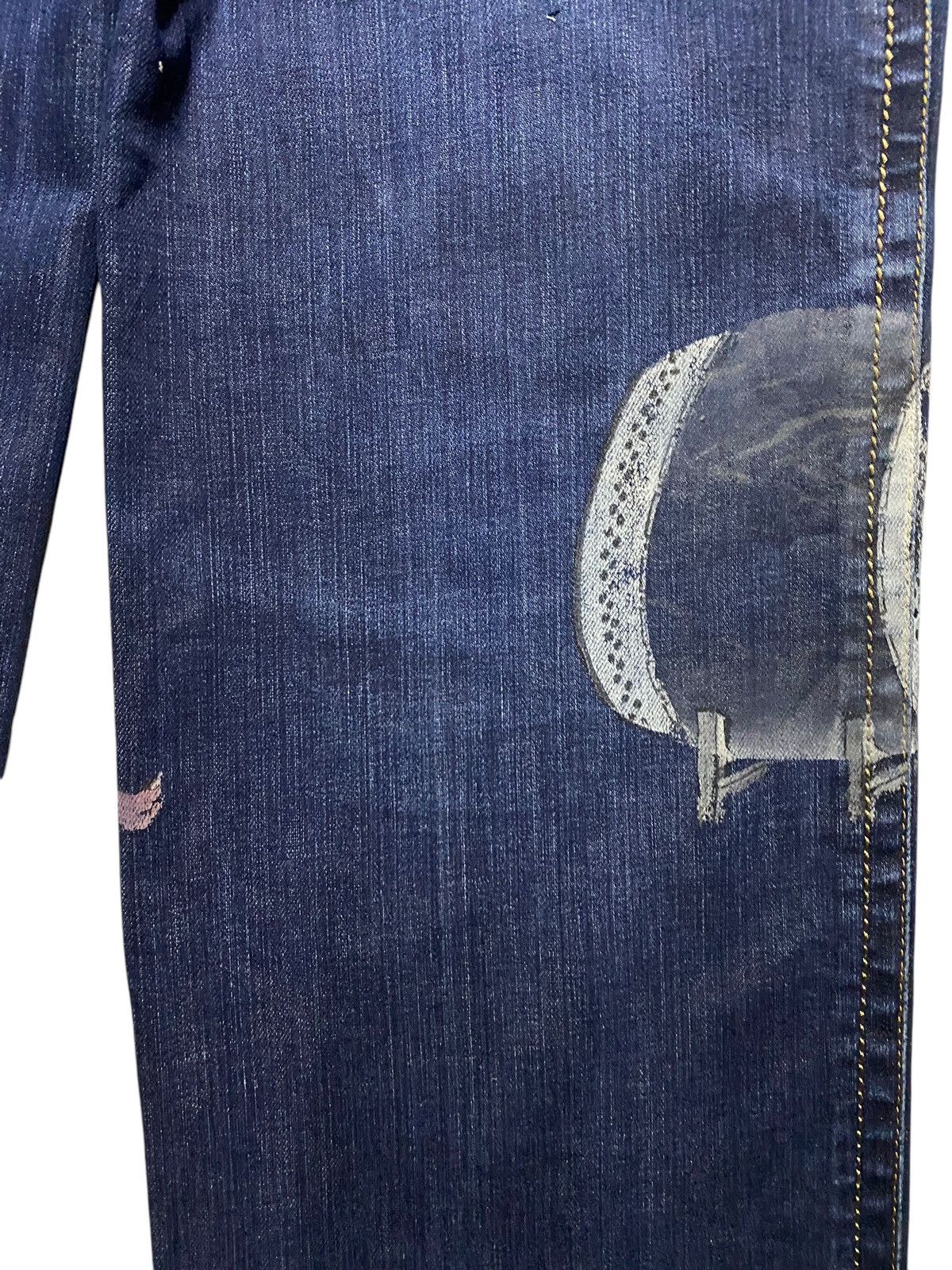 Japanese Brand Vintage Japan Brand Santa fe The Devil Repair Jeans Size US 32 / EU 48 - 8 Thumbnail