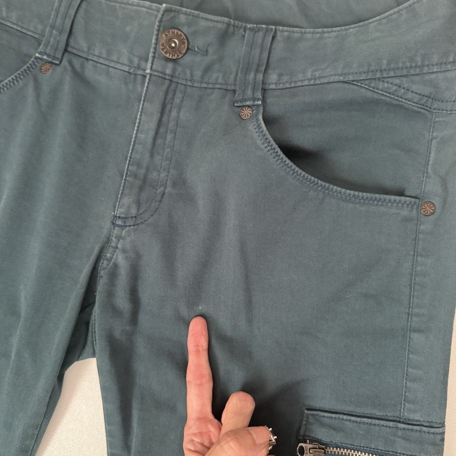 Athleta Athleta Nopa Pants Teal Marine Organic Cotton Skinny Hike Size 30" / US 8 / IT 44 - 8 Thumbnail