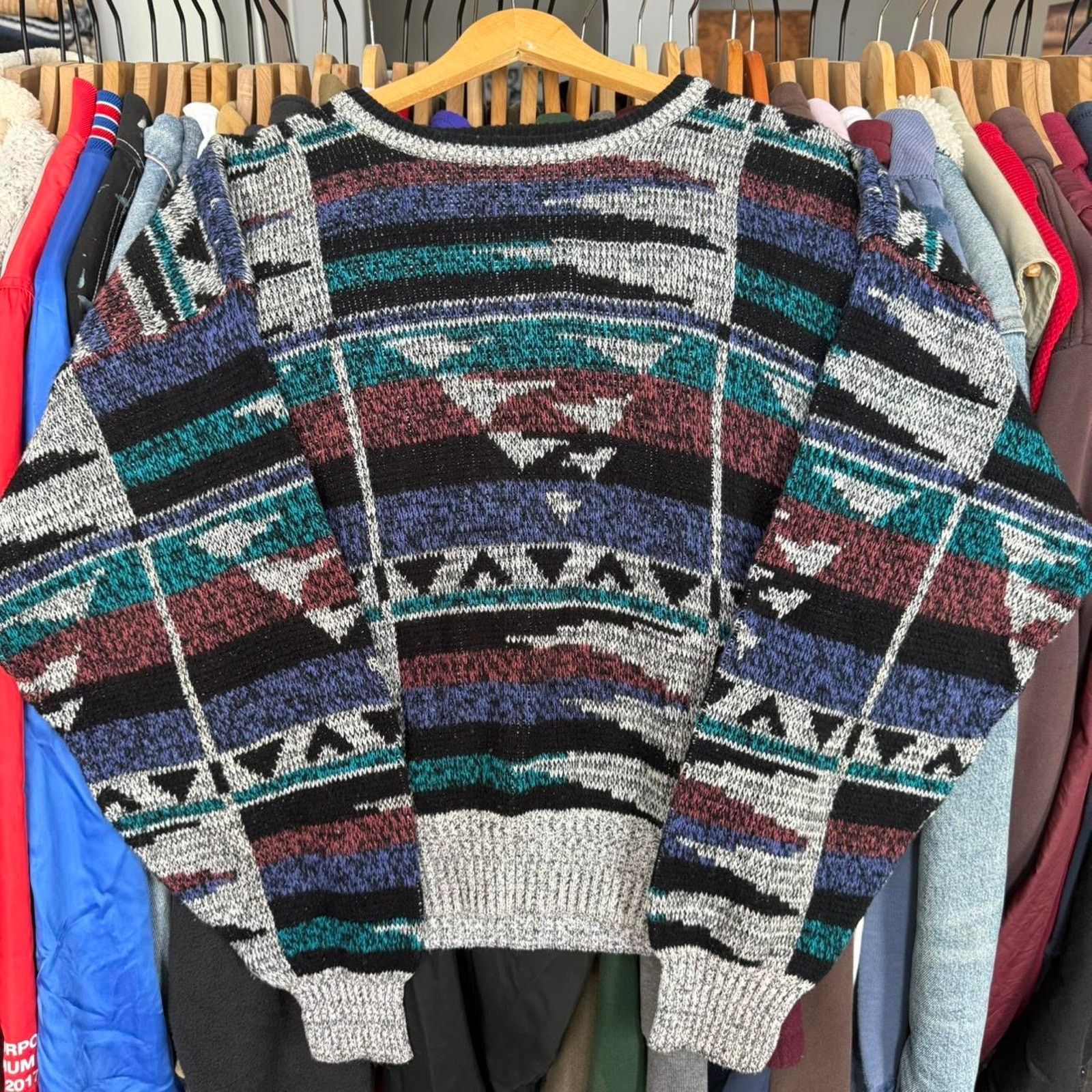 Other Vintage Todays News Geometric Sweater With Cool Pattern Size US M / EU 48-50 / 2 - 1 Thumbnail