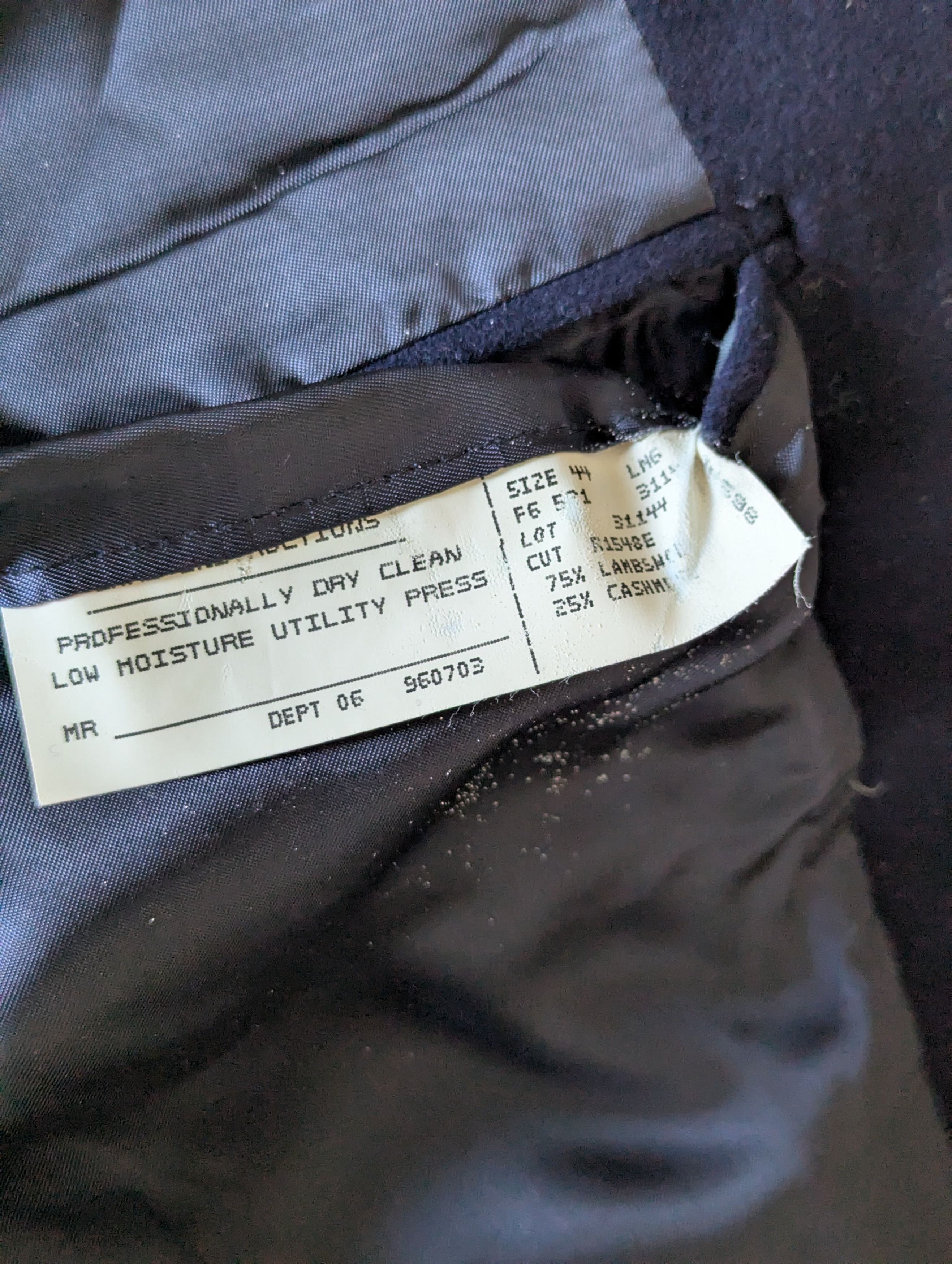 Ralph Lauren Vintage Lambs Wool Blazer Size 44L - 5 Thumbnail
