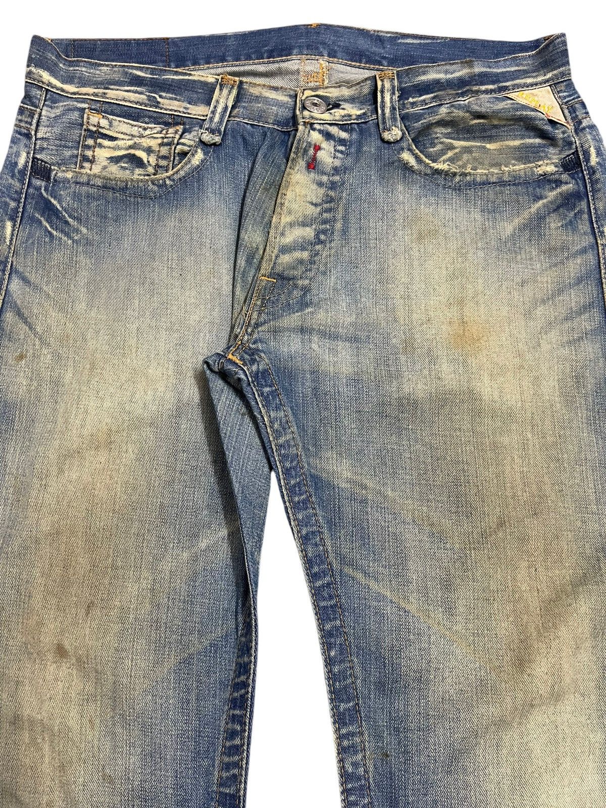 Replay Vintage Replay Mud Wash Classic Style Loose Jeans Size US 36 / EU 52 - 4 Thumbnail
