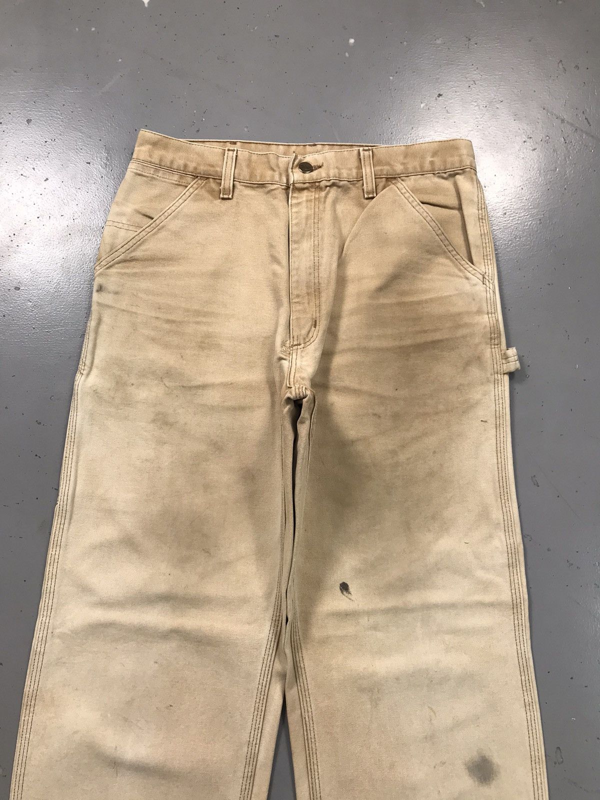 Vintage 90s Vintage sunfade Carhartt B11 BRN carpenter denim Size US 32 / EU 48 - 6 Thumbnail