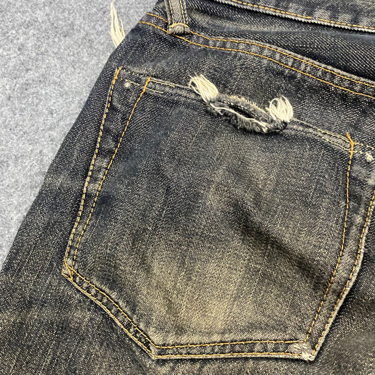 45rpm 💥Best Offer💥Vintage 45 RPM Distressed Denim Size US 29 - 16 Thumbnail