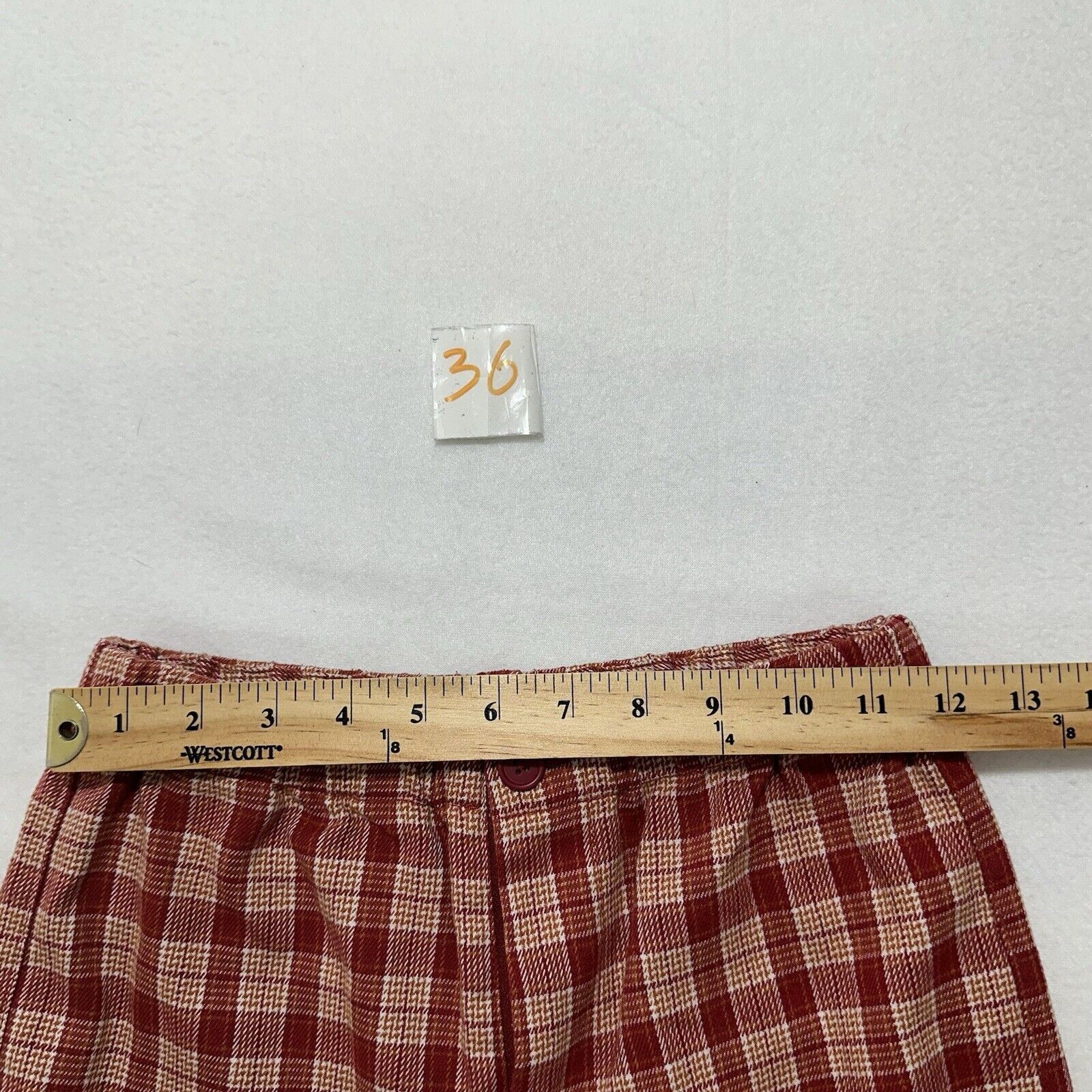 Brandy Melville Brandy Melville One Size Red Plaid High Rise Tilden Pants Size 24" / US 00 / IT 34 - 10 Thumbnail