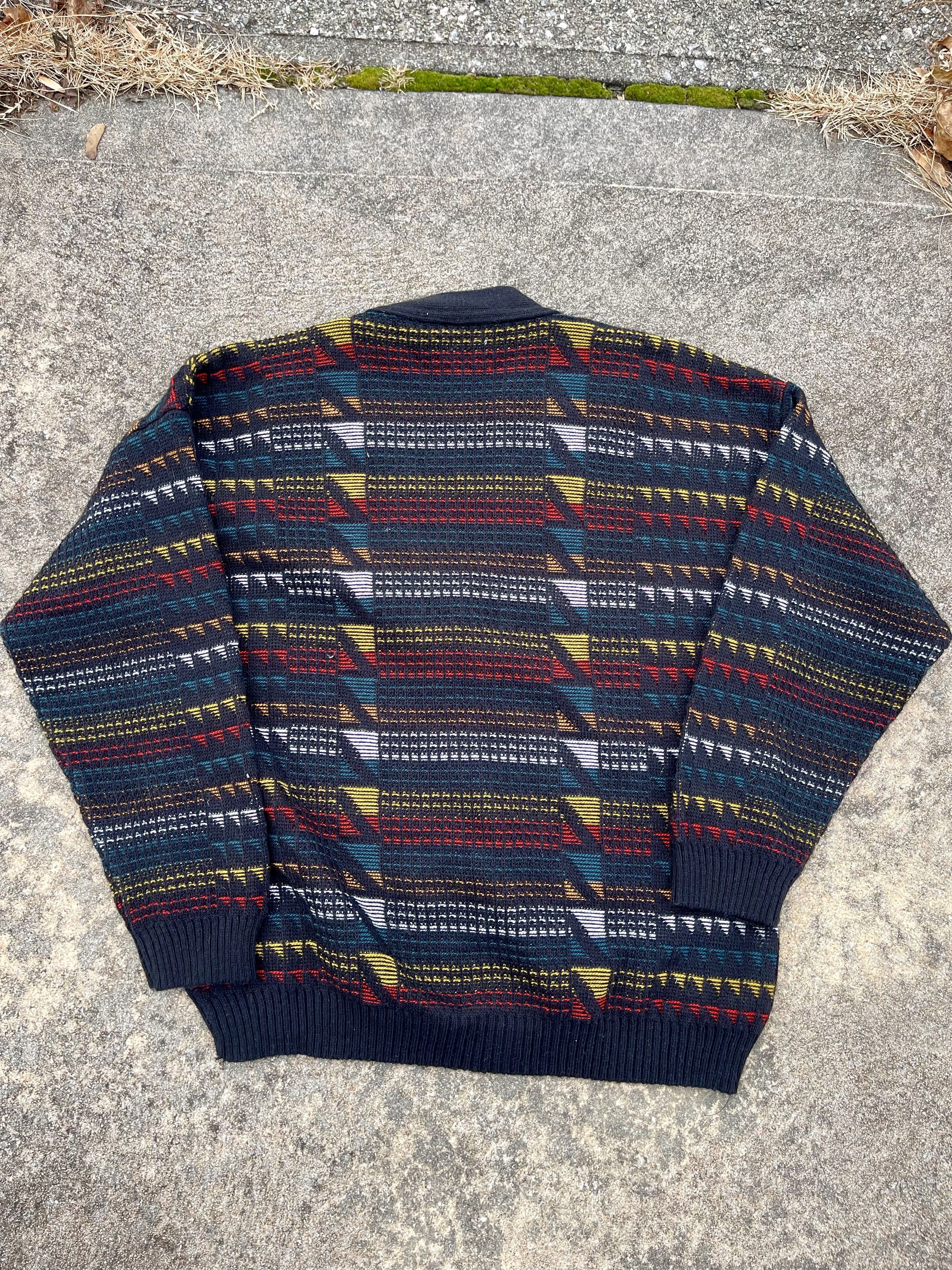 Vintage 1990's Vintage 3D Cable Knit Retro Cardigan Sweater Size US M / EU 48-50 / 2 - 8 Thumbnail