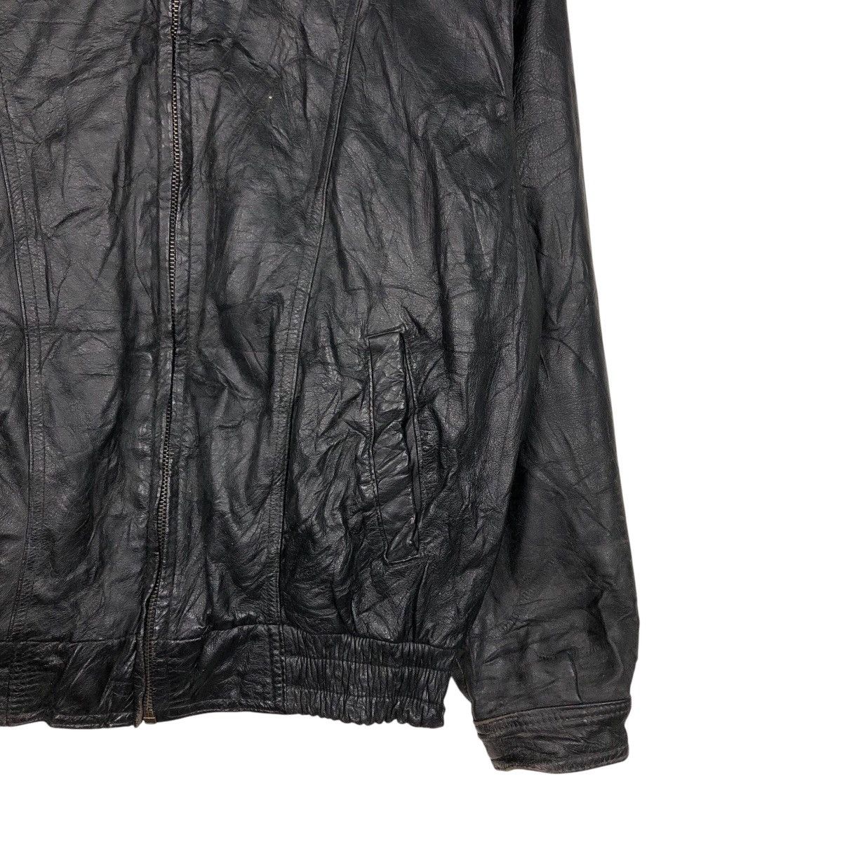 Japanese Brand × Vintage 📌Vintage Biker Leather Jacket Blanket Zania Issey Miyake Size US L / EU 52-54 / 3 - 6 Thumbnail