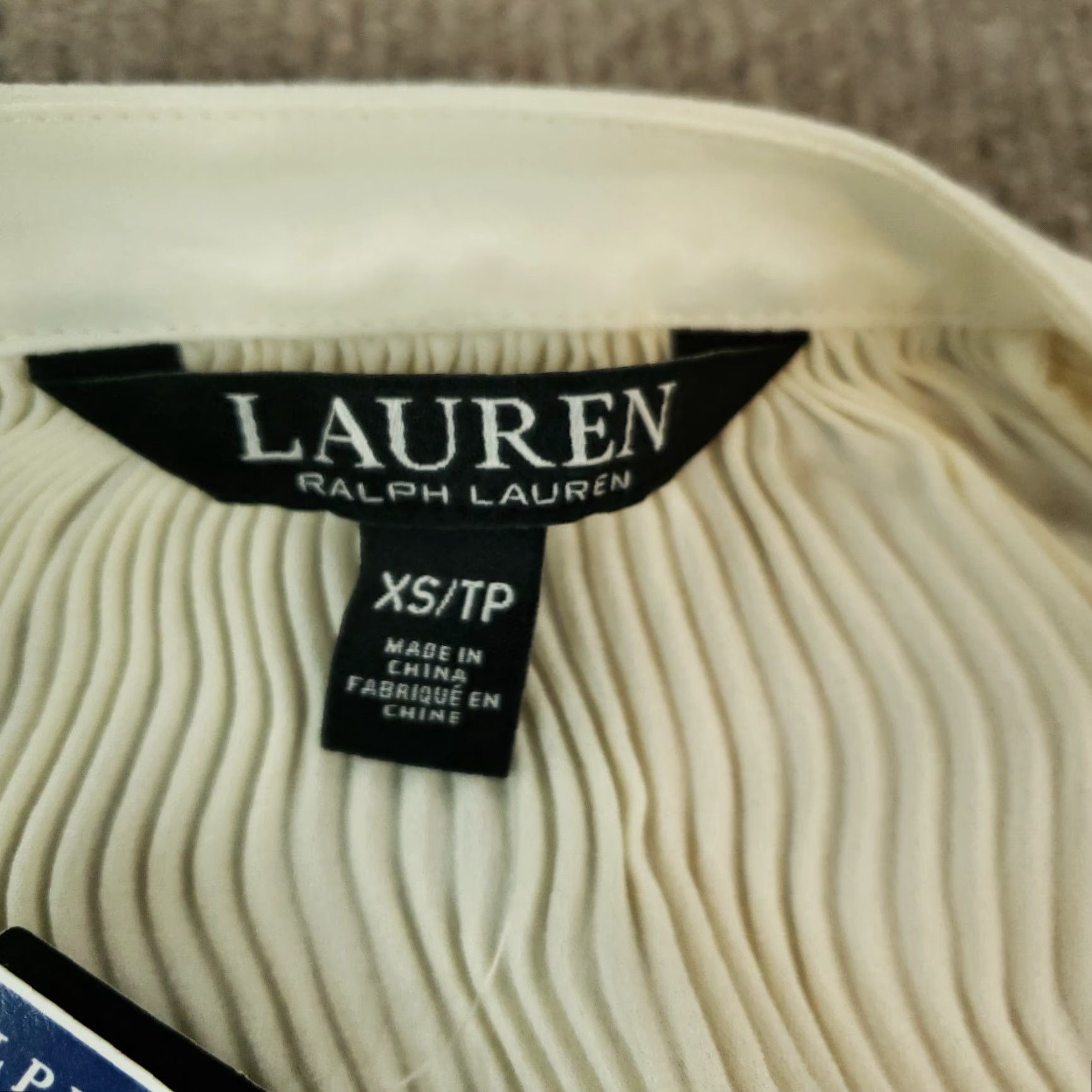 Ralph Lauren VINTAGE Lauren Ralph Lauren Shirt Womens XS Beige Long Sleeve Sheer Button-Up Casual Preppy Classic Size XS / US 0-2 / IT 36-38 - 5 Thumbnail