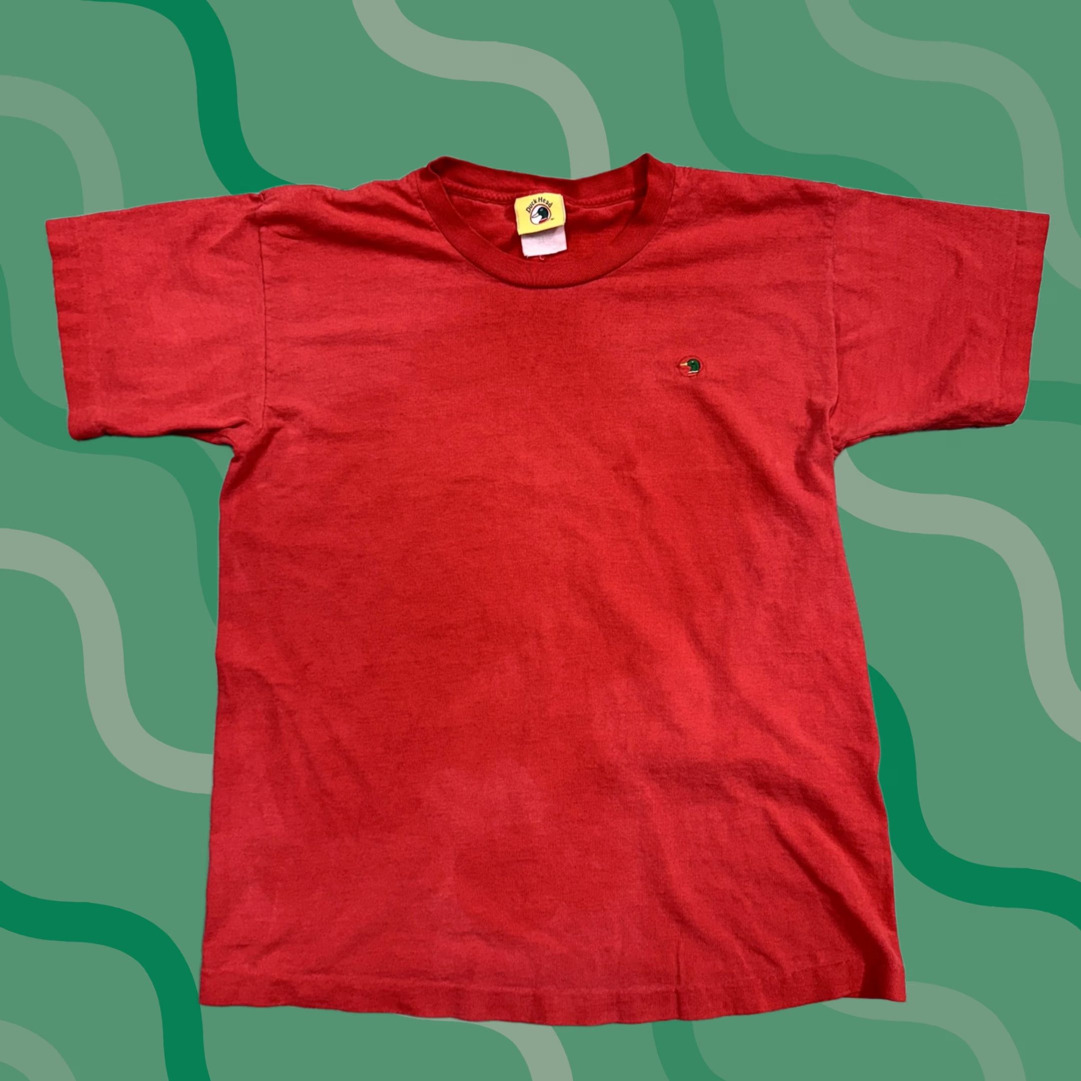 Vintage VINTAGE Duck Head Shirt Mens M Red Embroidered Tee 90s Duck Logo Crew Neck Short Sleeve Top Size US M / EU 48-50 / 2 - 1 Thumbnail