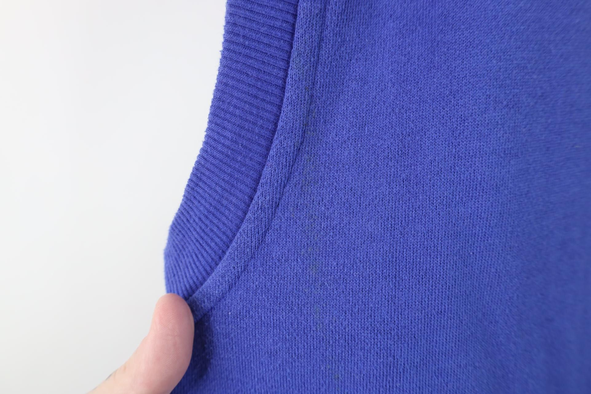 Vintage Vintage 90s Streetwear Blank French Terry Sweater Vest Blue Size US M / EU 48-50 / 2 - 8 Thumbnail
