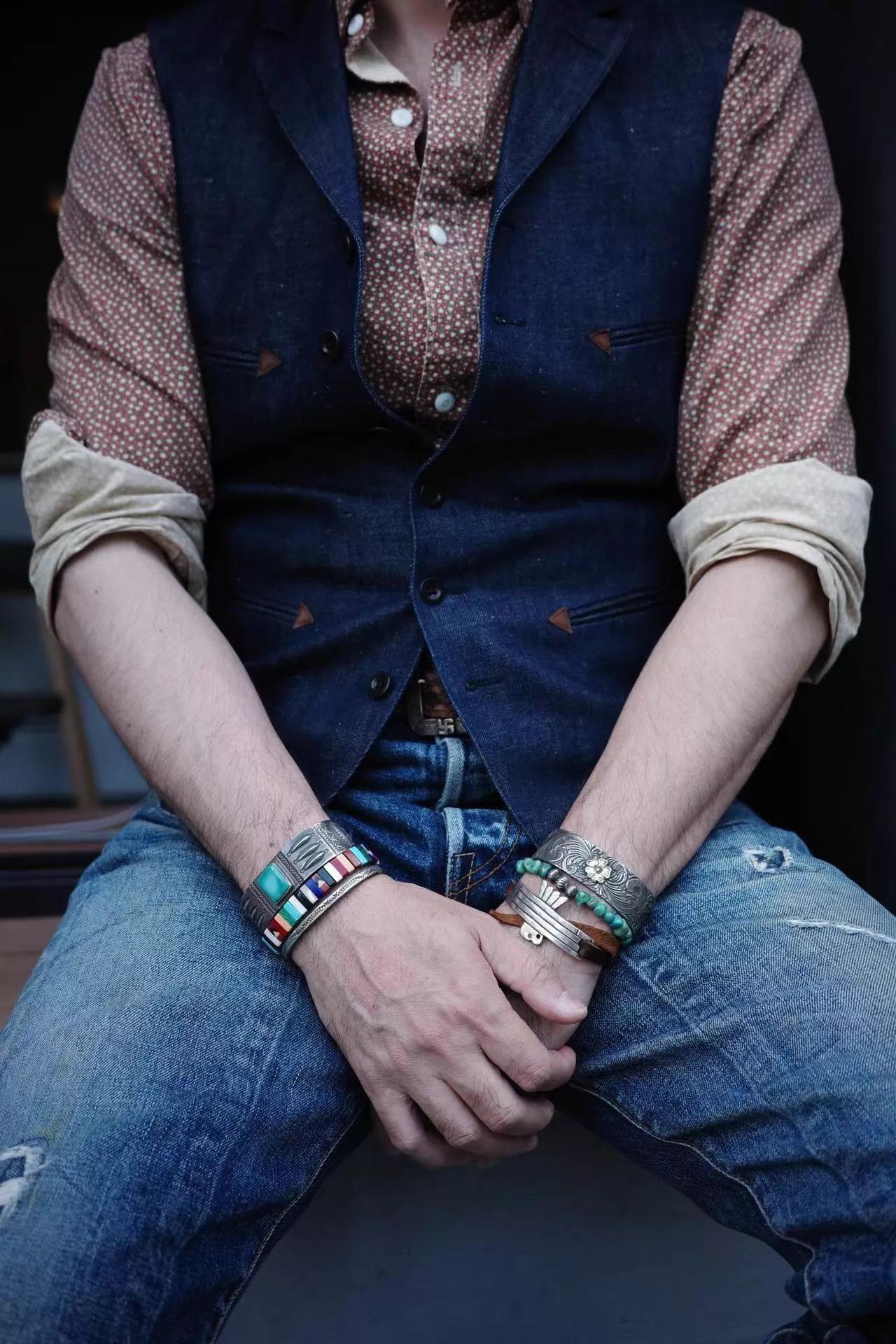 RRL Star-dot work shirt RRL Ralph Lauren RRL Double RL Indigo Star