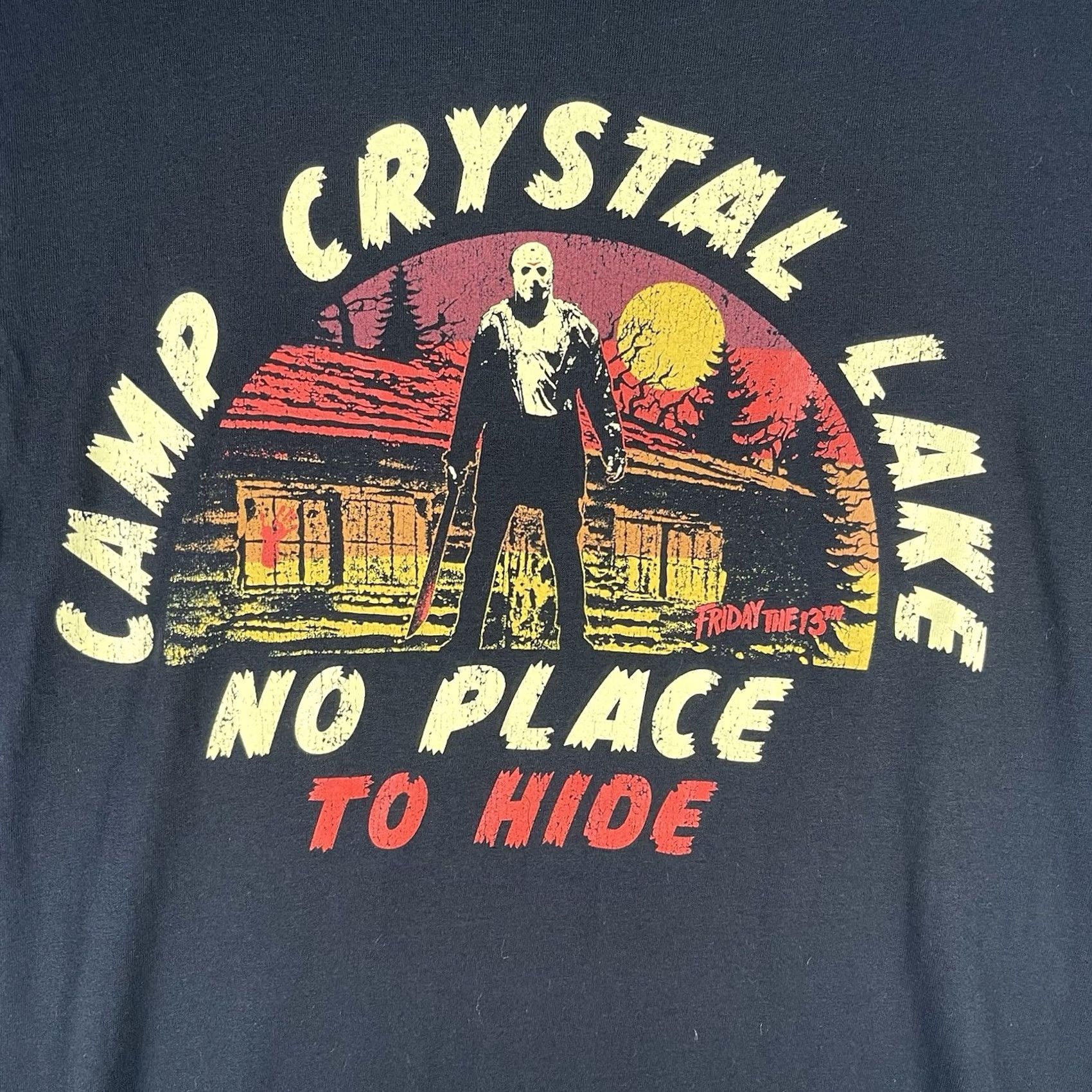 Vintage Friday The 13th Shirt Mens S Black Camp Crystal Lake Place Hide Men Size Size US S / EU 44-46 / 1 - 2 Thumbnail