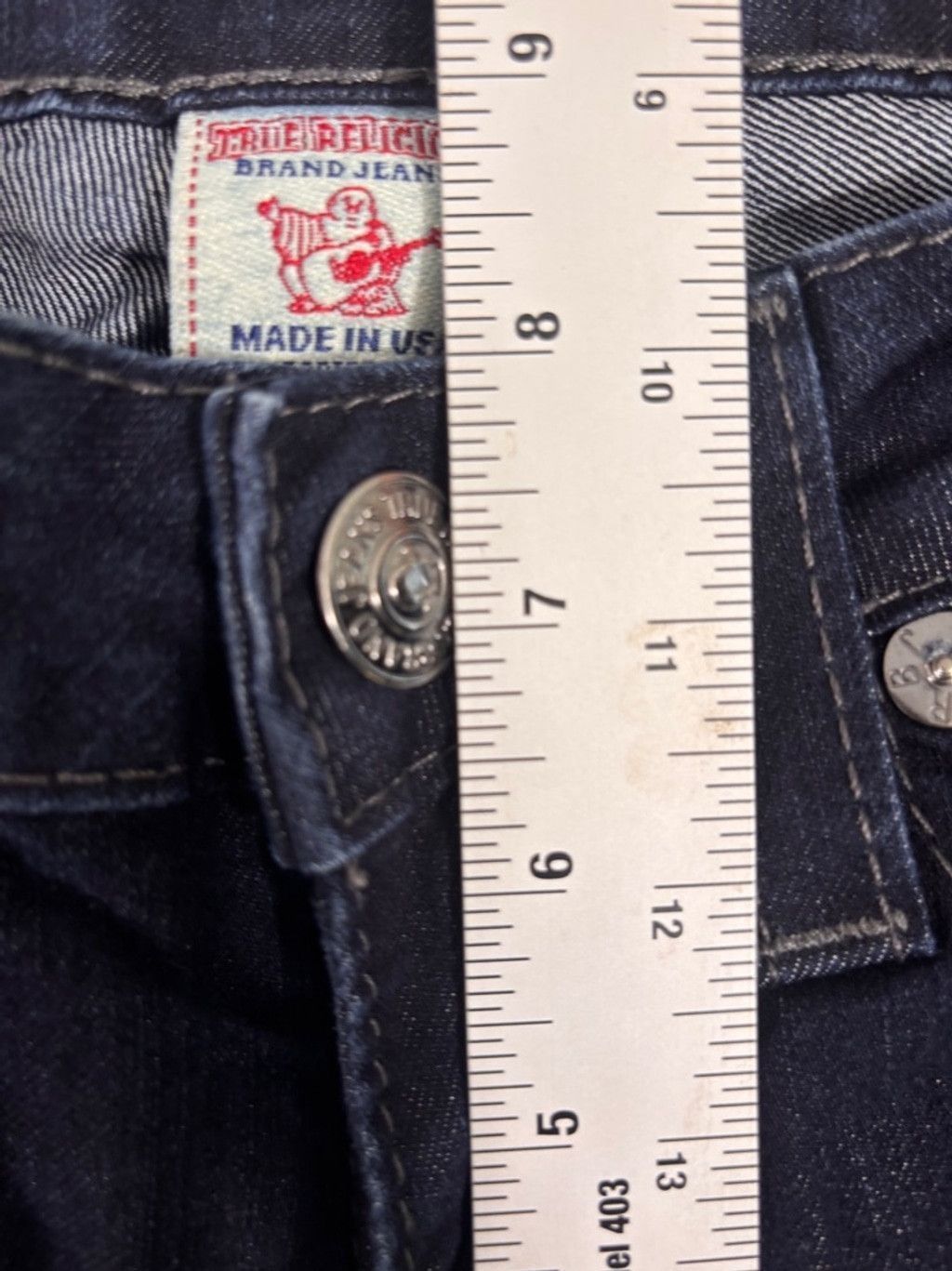 True Religion Women's True Religion Jodie Jeans, Size 24, Dark Wash Blue Size 28" / US 6 / IT 42 - 5 Thumbnail