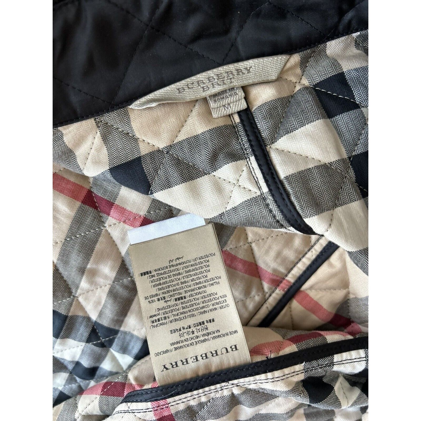 Burberry Women Black Burberry Quilted Coat Med 🖤 Size M / US 6-8 / IT 42-44 - 13 Thumbnail