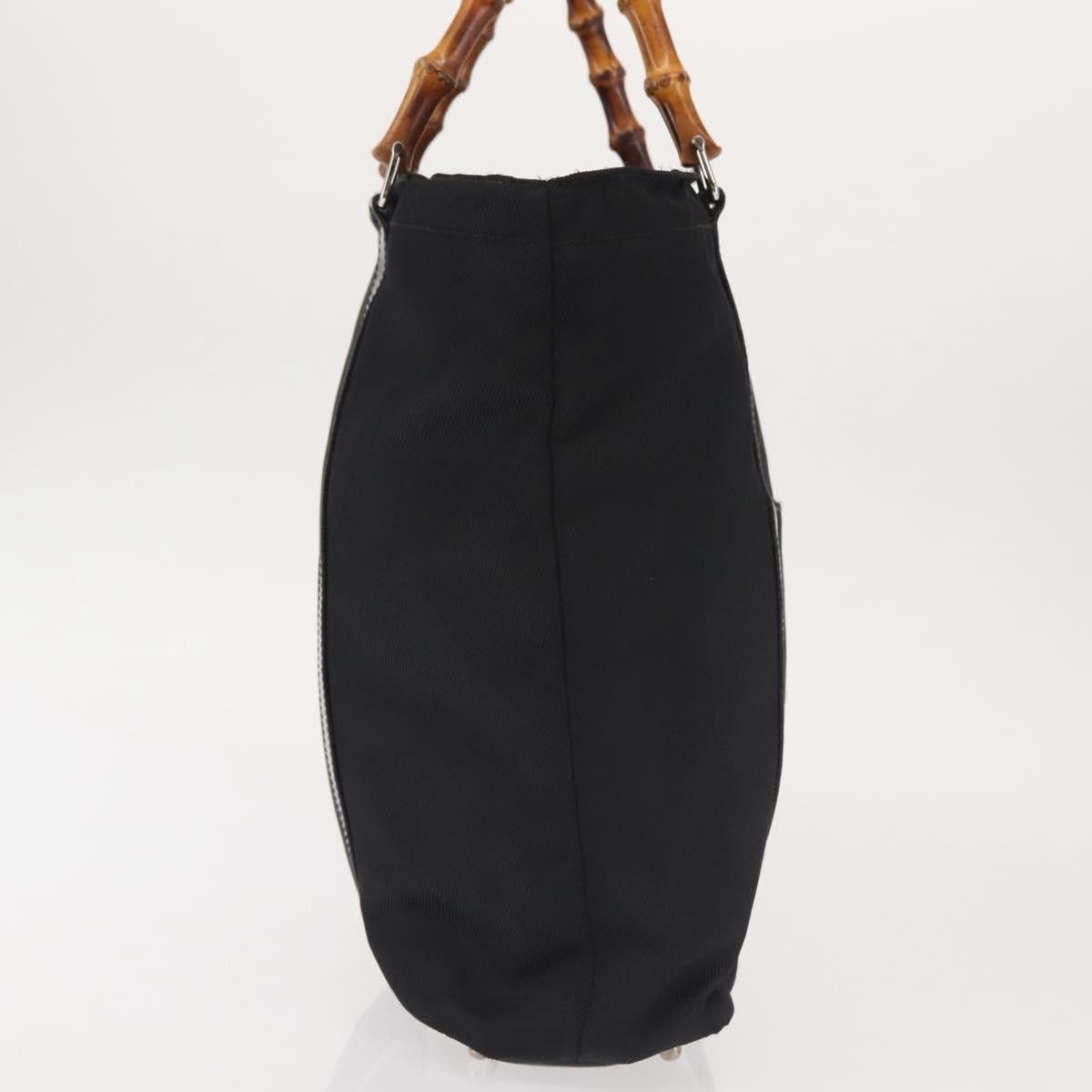 Gucci GUCCI Bamboo Handbag Nylon Black Silver 000 1998 000 1998 Size ONE SIZE - 5 Thumbnail