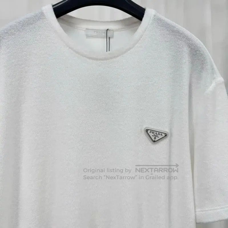 Prada Prada Men's White Logo Short Sleeve T-Shirt. Size US L / EU 52-54 / 3 - 3 Thumbnail