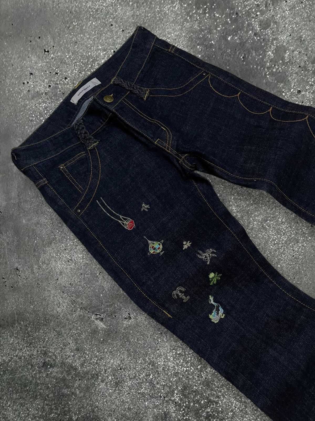 Japanese Brand Vintage Japan Designer Rare Super Hakka Artistic Art Denim Size US 29 - 5 Thumbnail