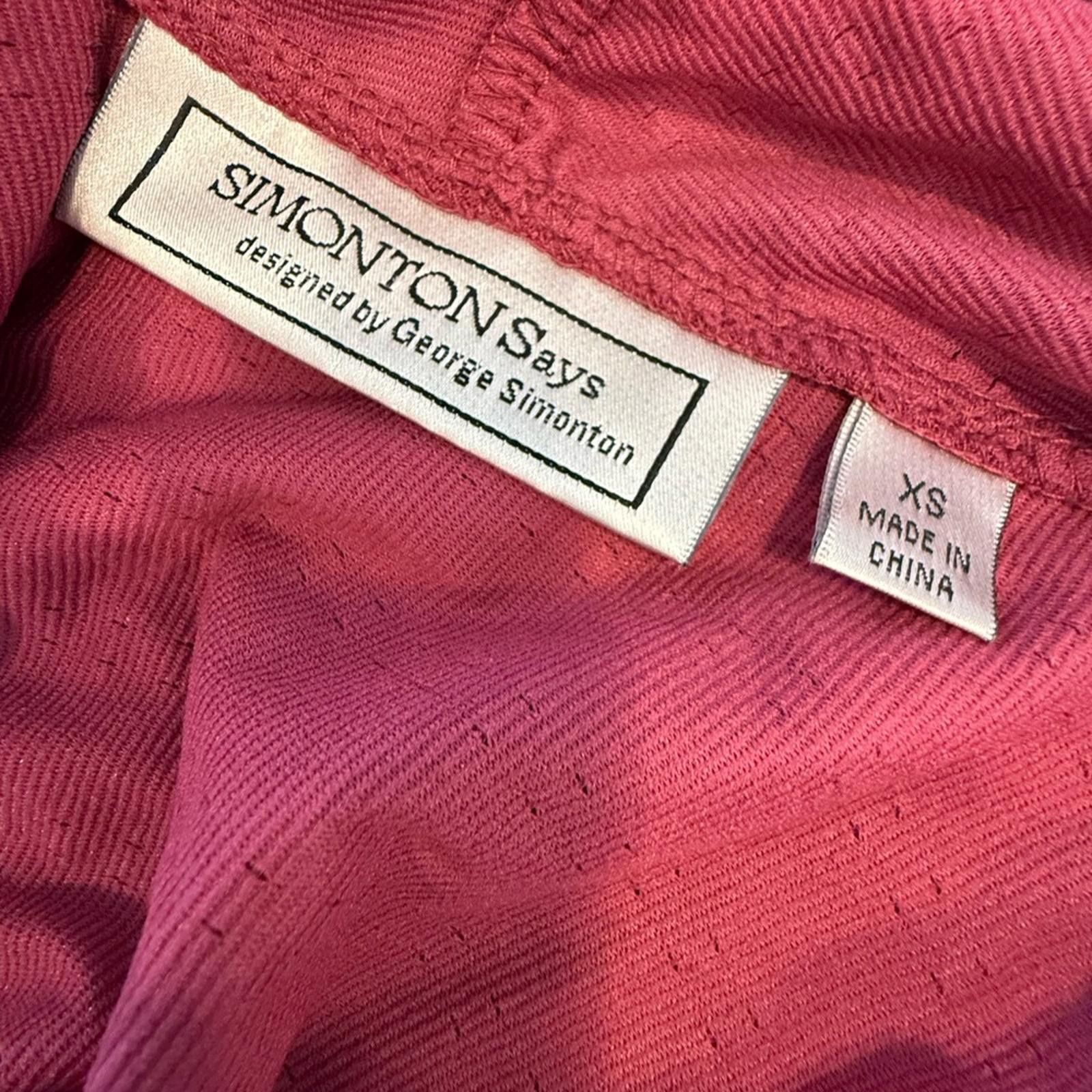 Other Simonton Says burgundy pink crinkle cardigan SZ XS Size XS / US 0-2 / IT 36-38 - 5 Thumbnail