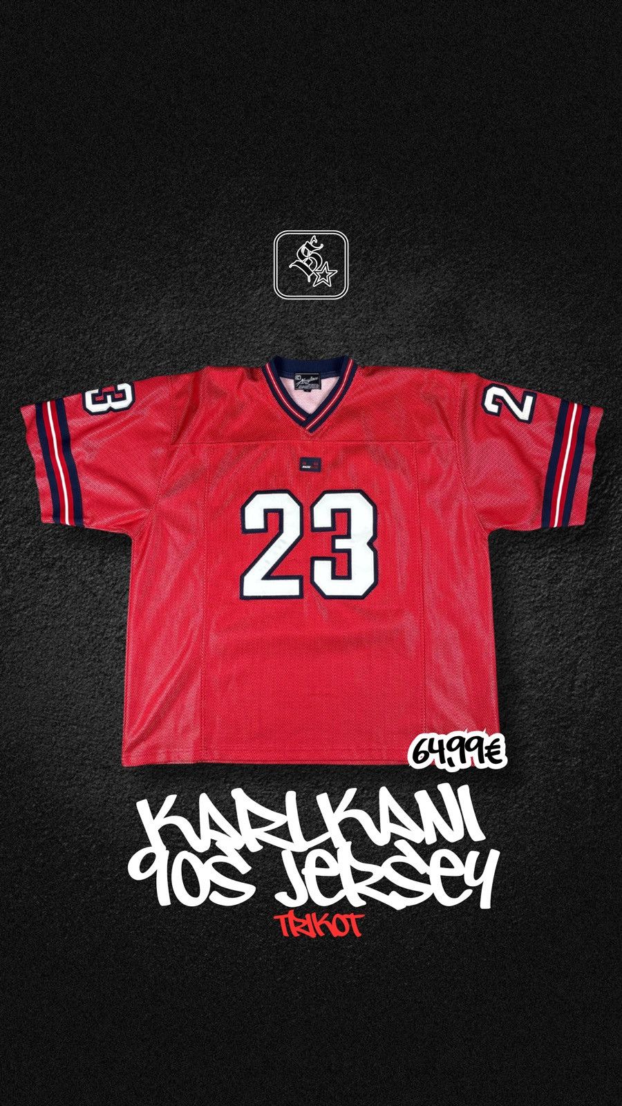Karl Kani KarlKani Vintage [Original] 90s Jersey Rot| [L] ~ Y2k HipHop Size US L / EU 52-54 / 3 - 1 Thumbnail