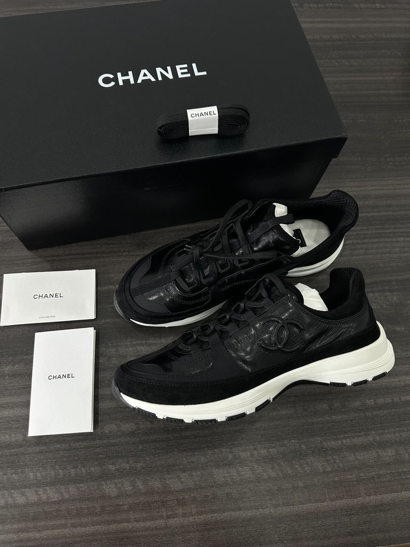 Chanel Chanel Black Lowtop Sneakers 10 Men Size US 10 / EU 43 - 1 Thumbnail